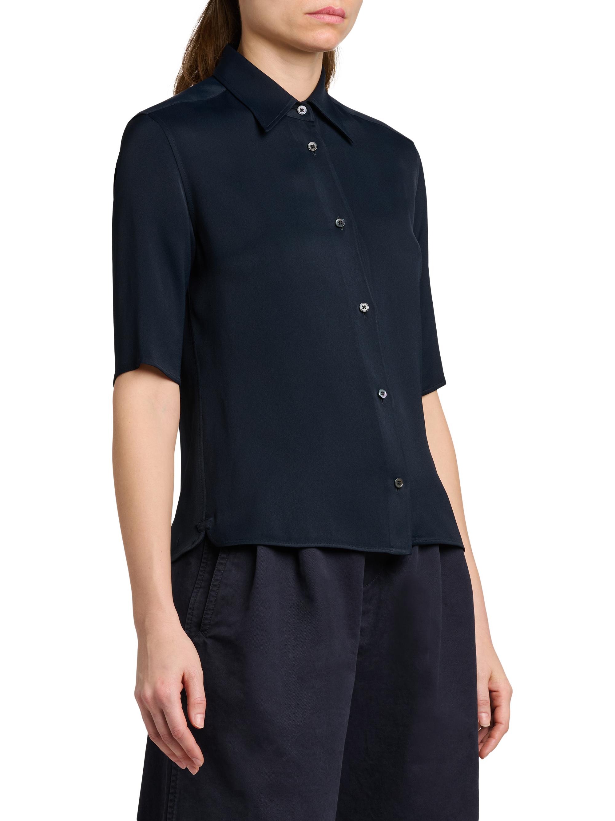 Jil Sander Women's Sable Short-Sleeve Shirt - Midnight | Thumbnail 4