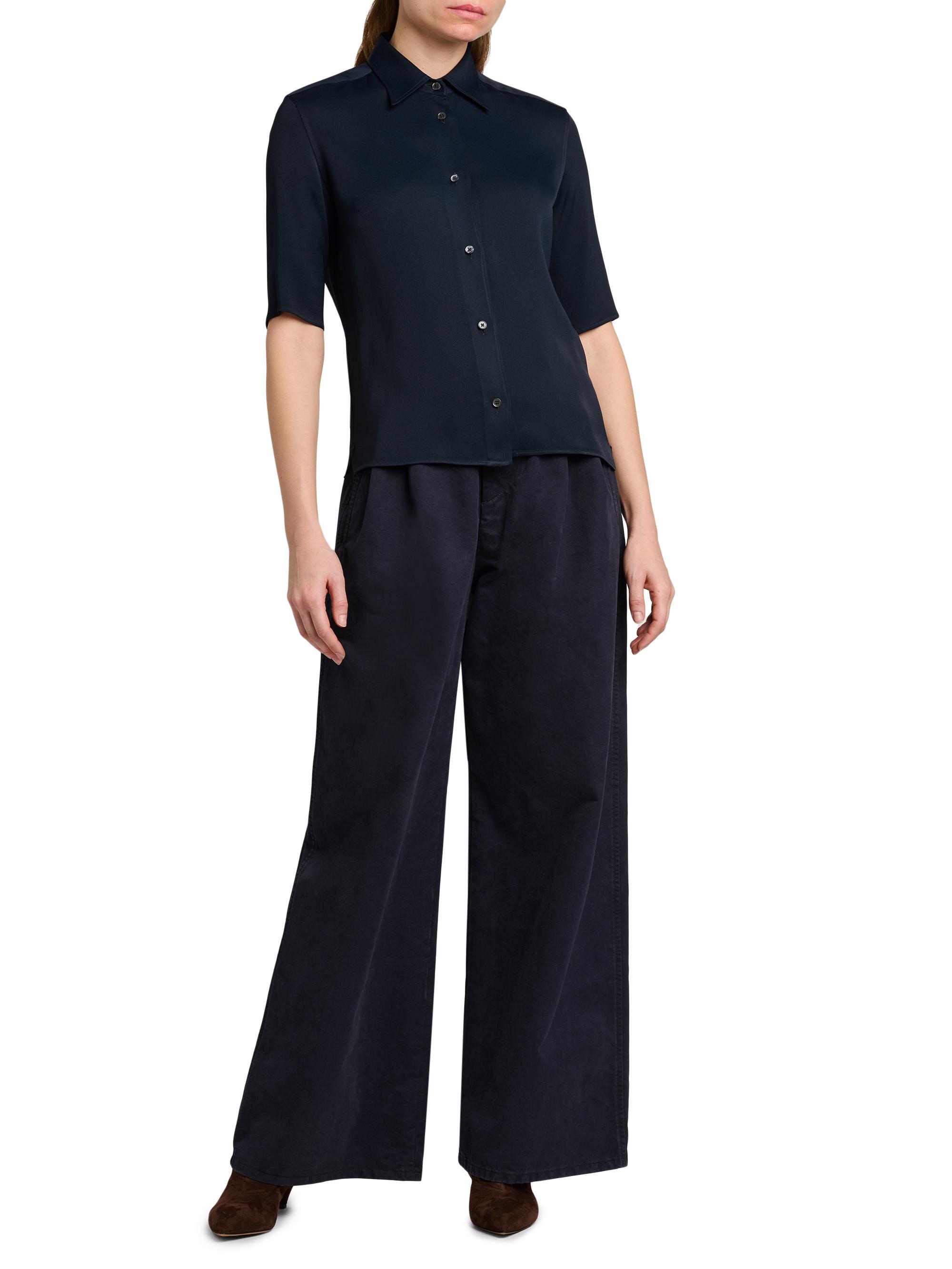 Jil Sander Women's Sable Short-Sleeve Shirt - Midnight | Thumbnail 2
