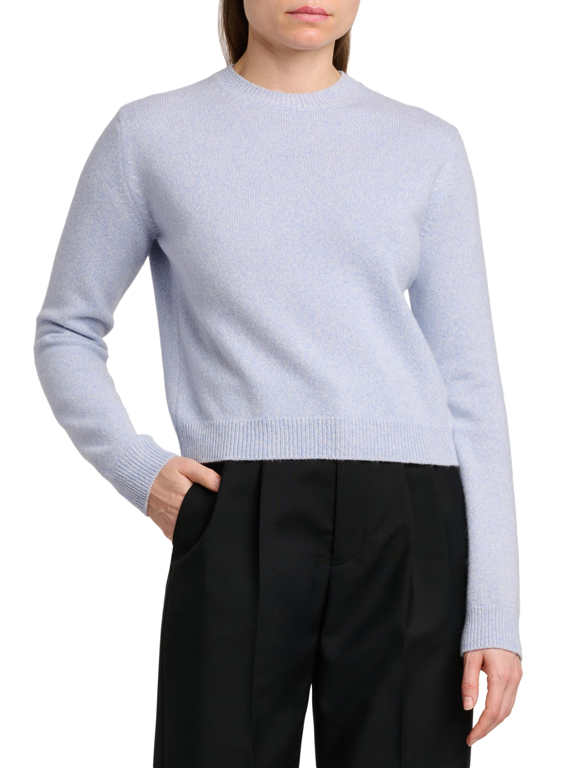 Jil Sander Women's Wool-Cashmere Crewneck Sweater - Blue Haze | Thumbnail 3
