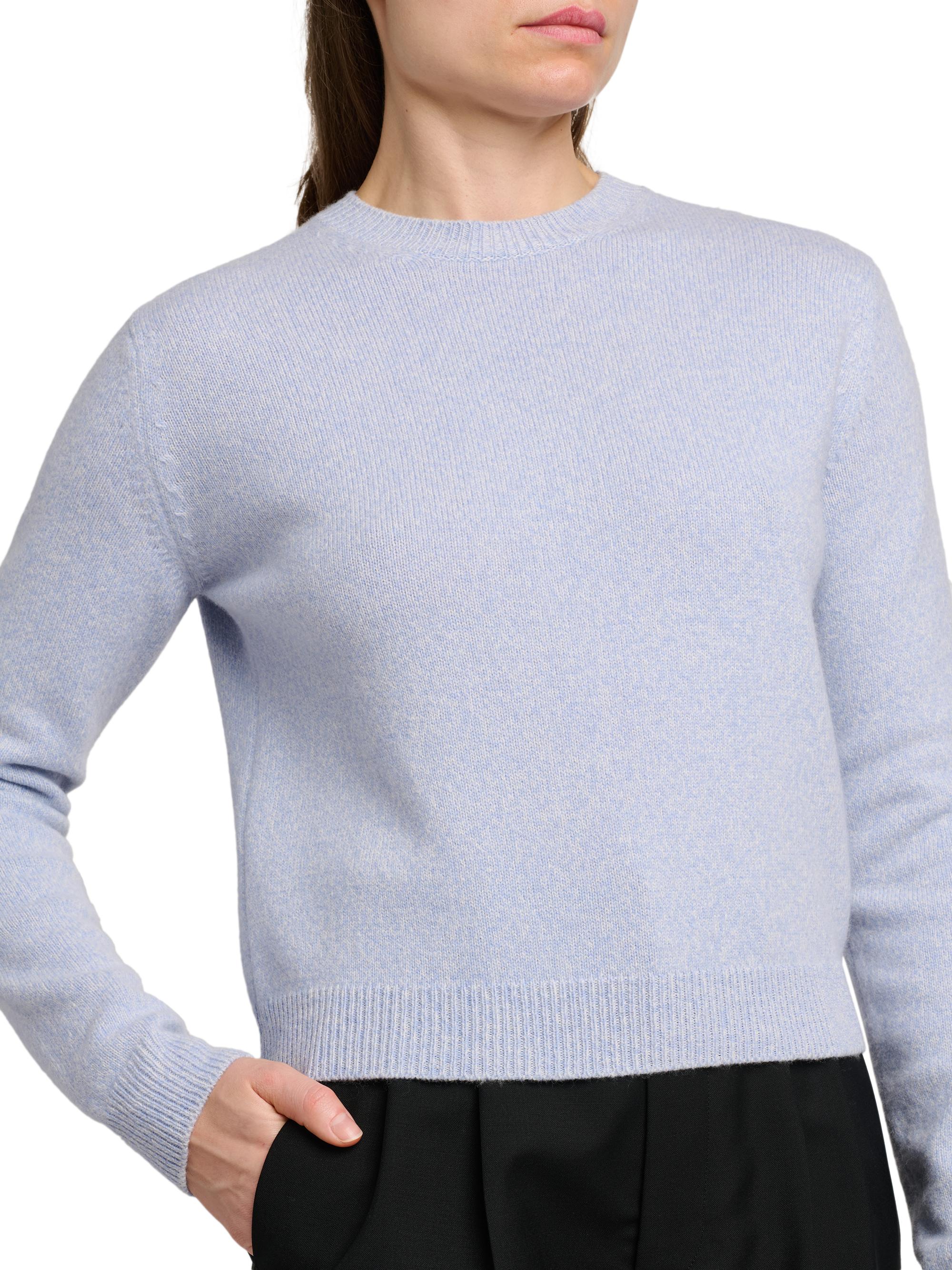 Jil Sander Women's Wool-Cashmere Crewneck Sweater - Blue Haze | Thumbnail 6