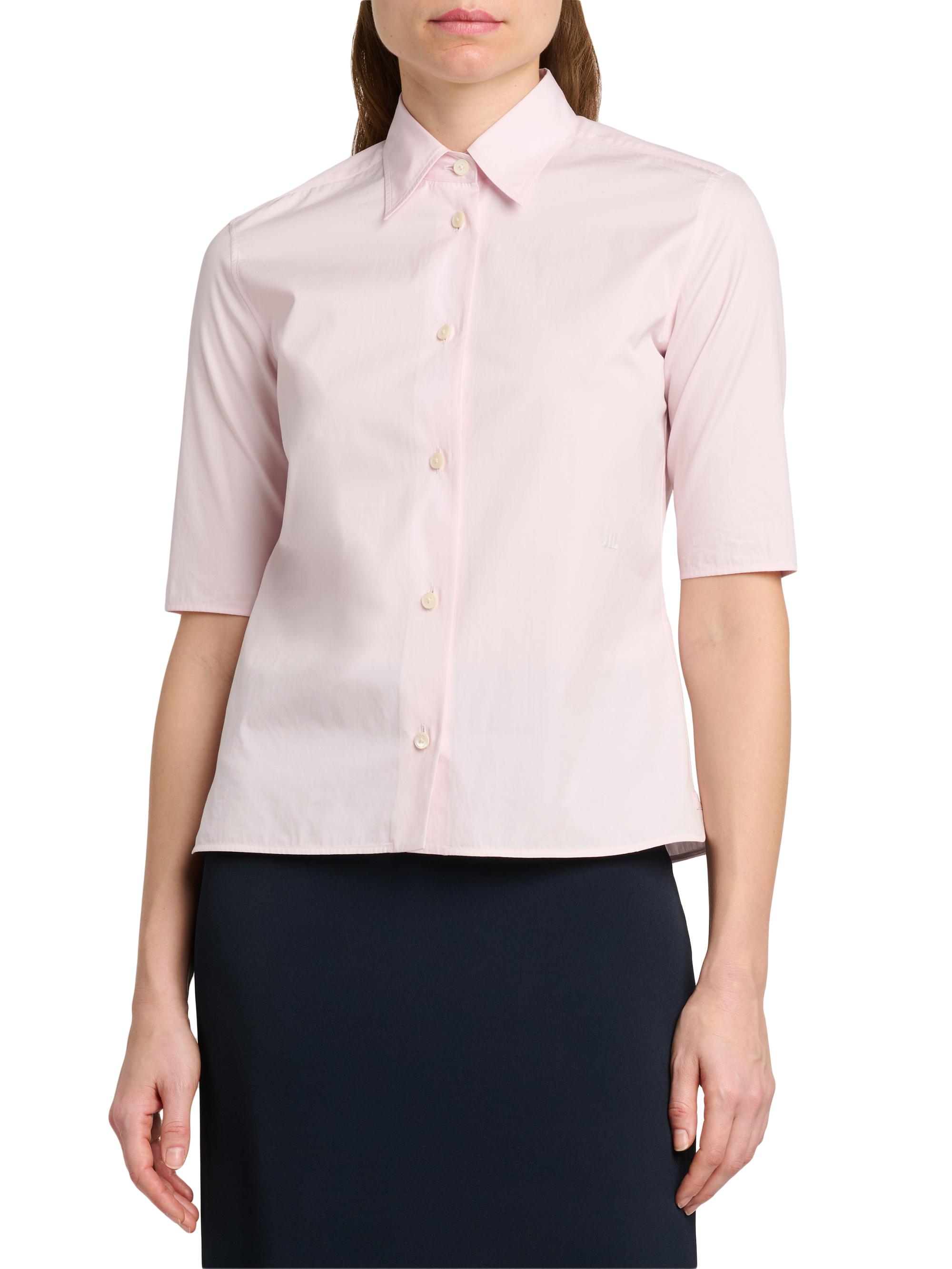 Jil Sander Women's Cotton Poplin Short-Sleeve Shirt - Rose | Thumbnail 3