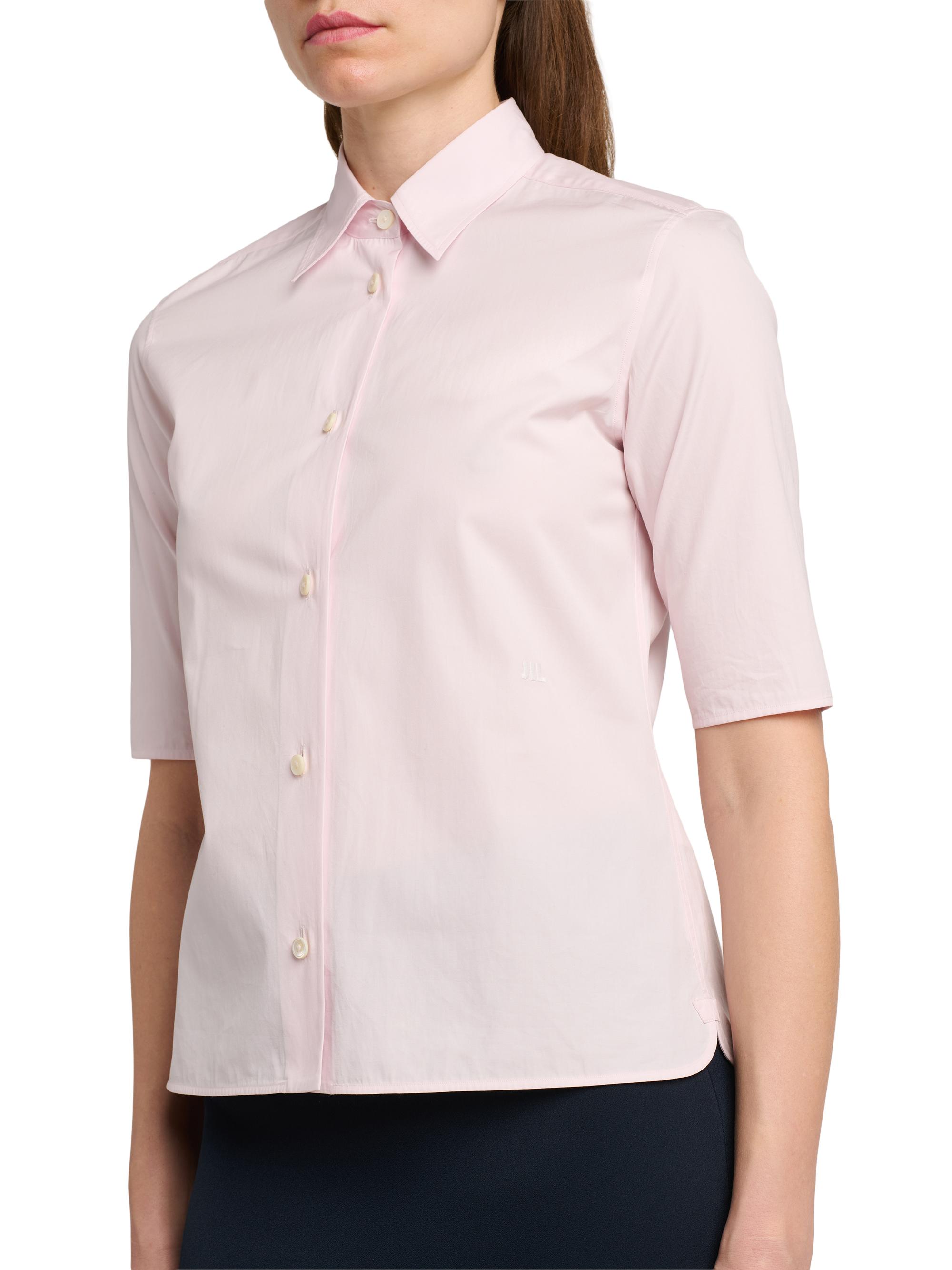 Jil Sander Women's Cotton Poplin Short-Sleeve Shirt - Rose | Thumbnail 6