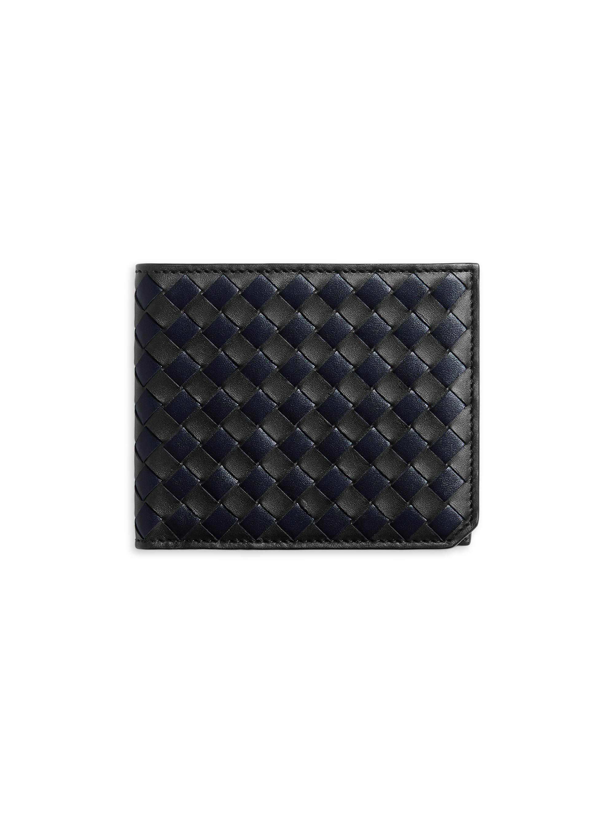 Bottega Veneta Men's Intrecciato Piccolo Leather Bifold Wallet - Midnight