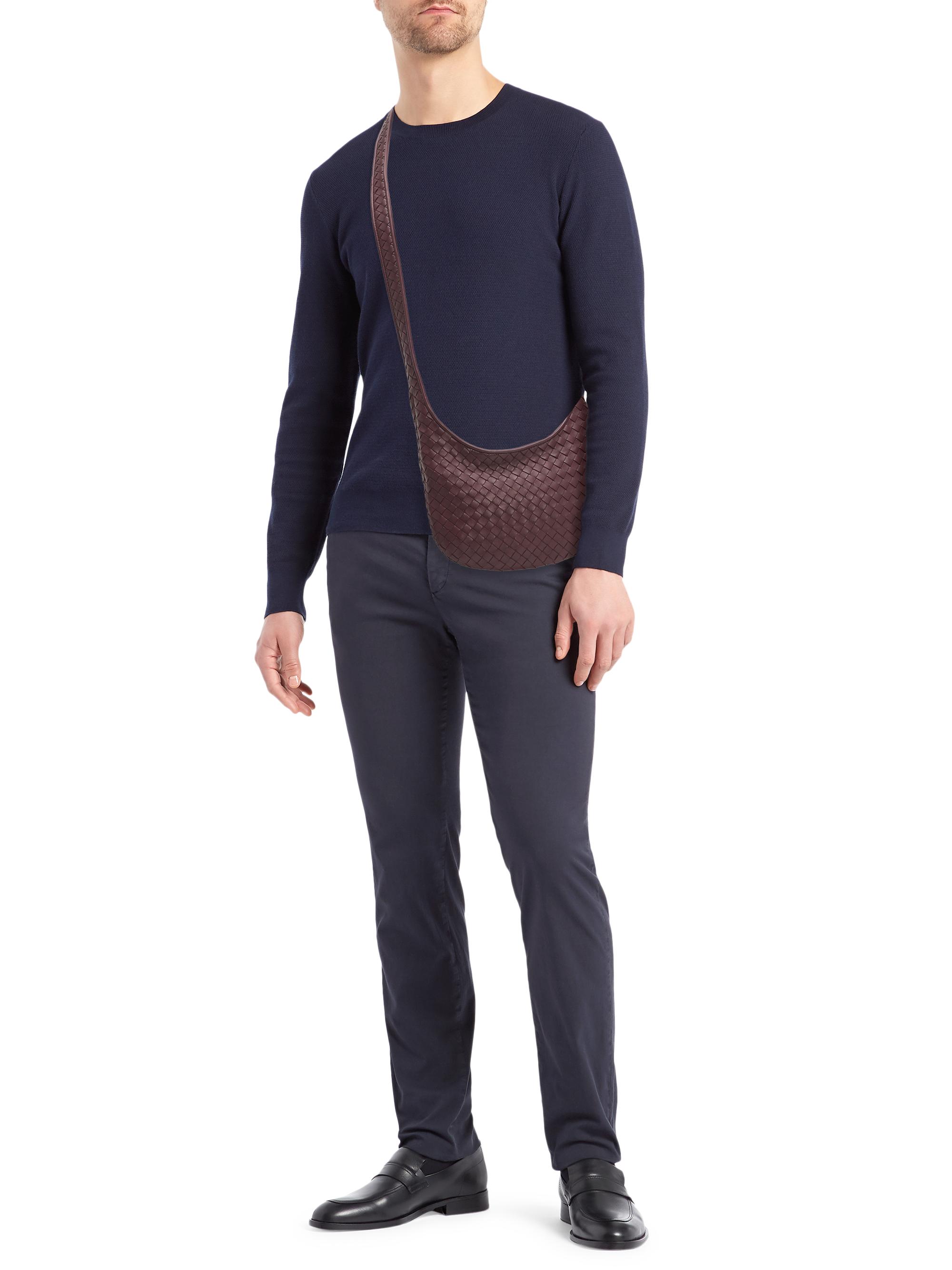 Bottega Veneta Veneto Small Intrecciato Leather Crossbody Bag