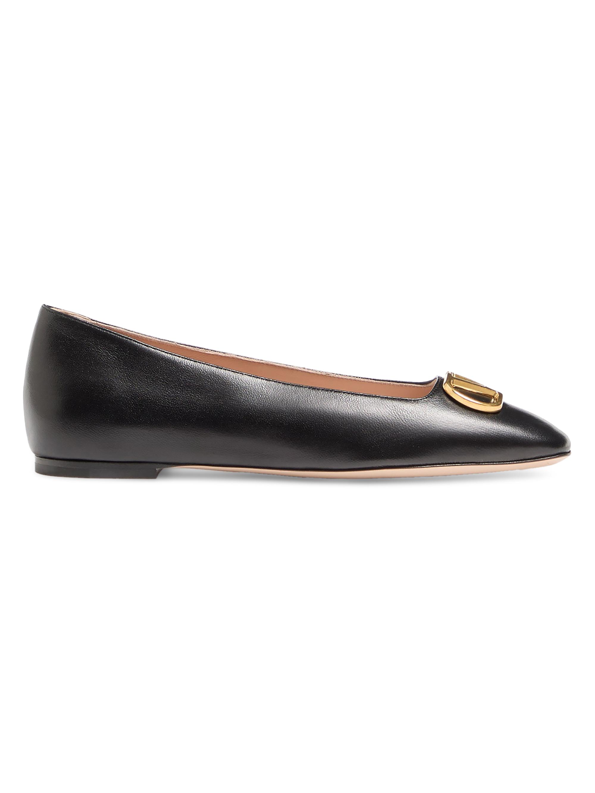 Valentino Garavani Women's VLogo Signature Ballerinas in Nappa - Black