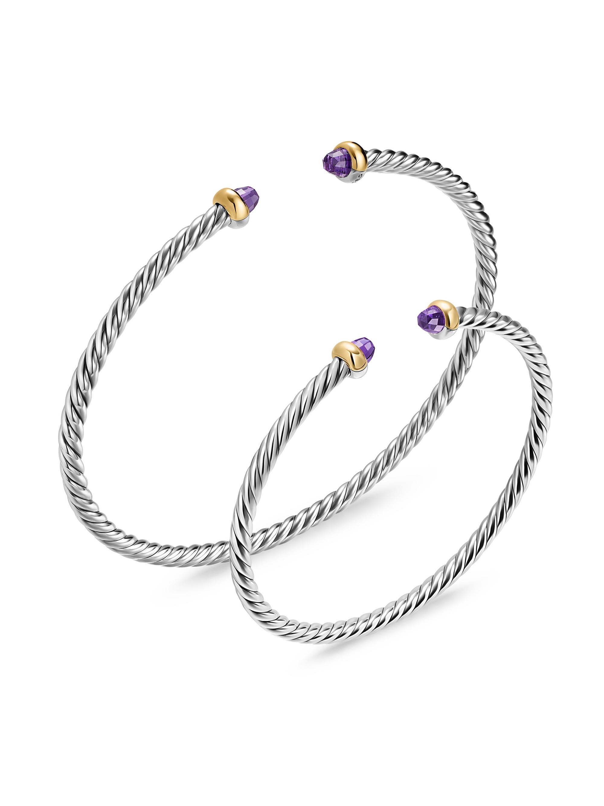 David Yurman Micro Cable Flex Teen Bracelet in Sterling Silver