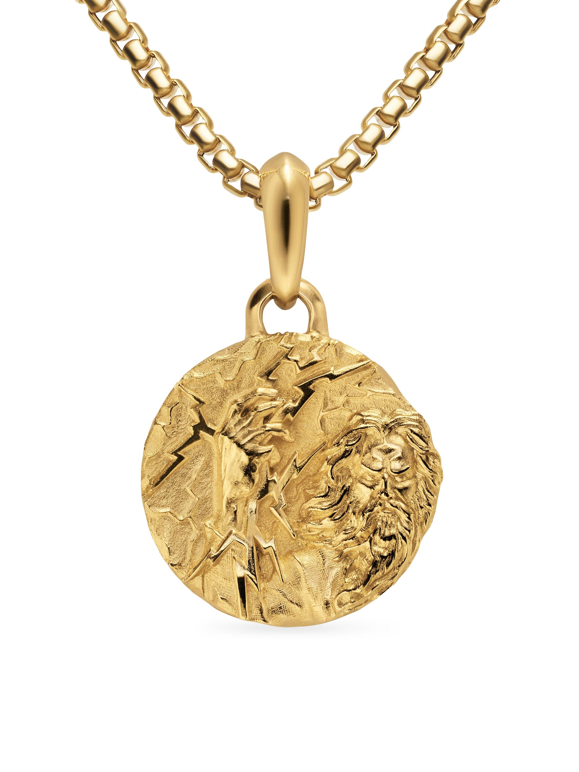 David Yurman Men's Zeus Amulet in 18K Yellow Gold, 24MM - Gold