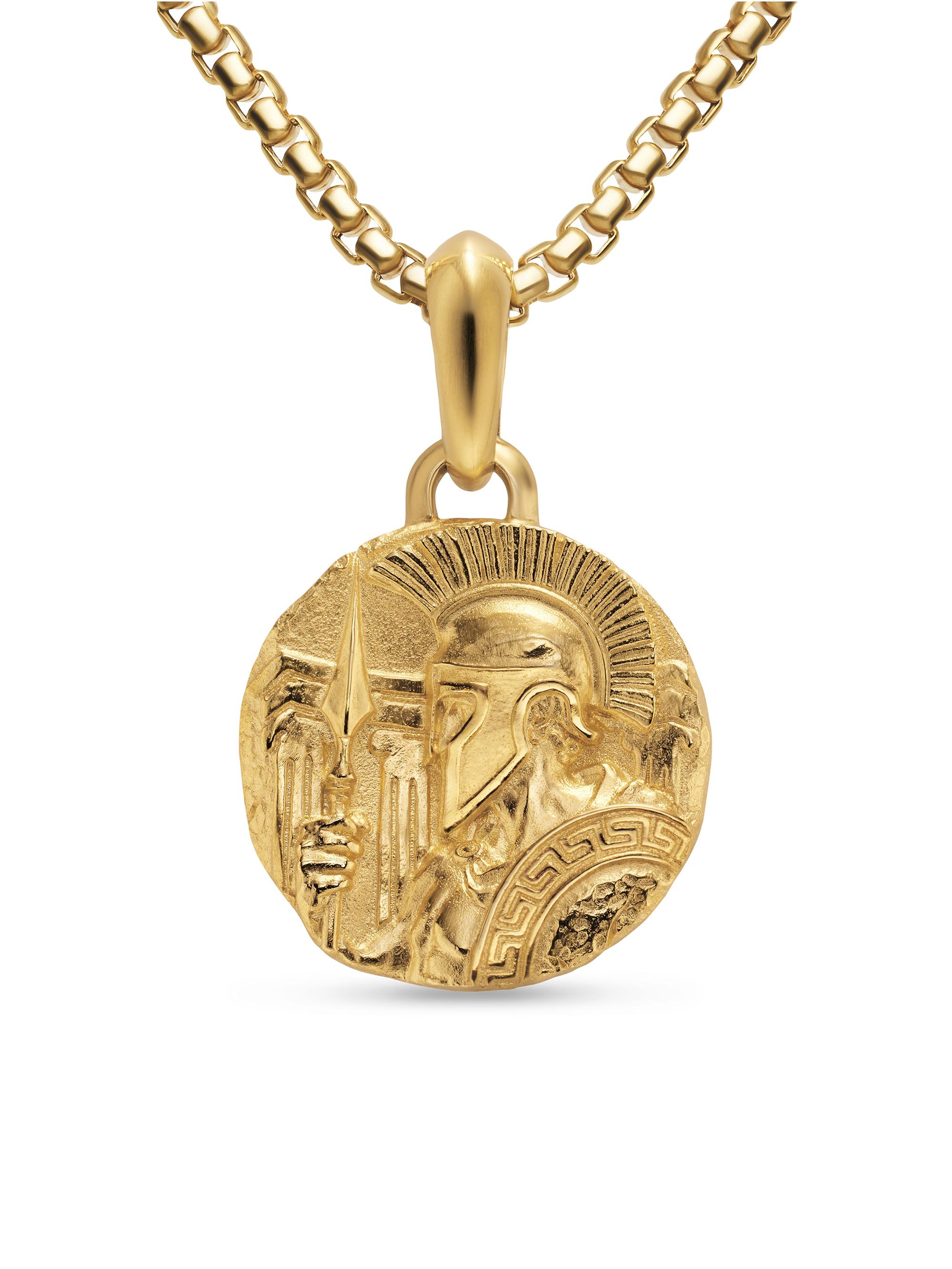 David Yurman Men's Ares Amulet in 18K Yellow Gold, 23.8MM - Gold