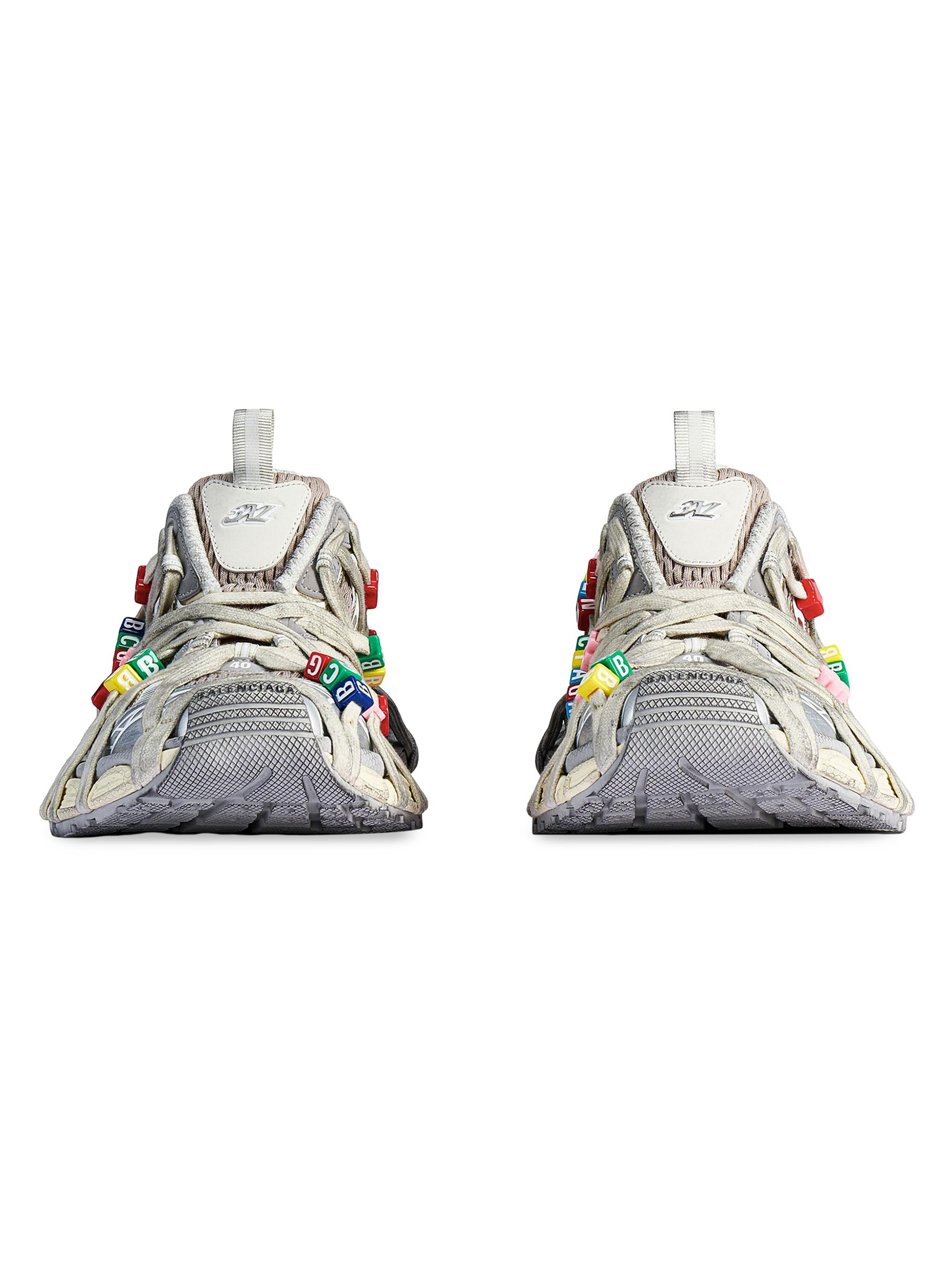 Balenciaga Women's 3XL Extreme Lace Sneakers - Eggshell Multicolor | Thumbnail 4