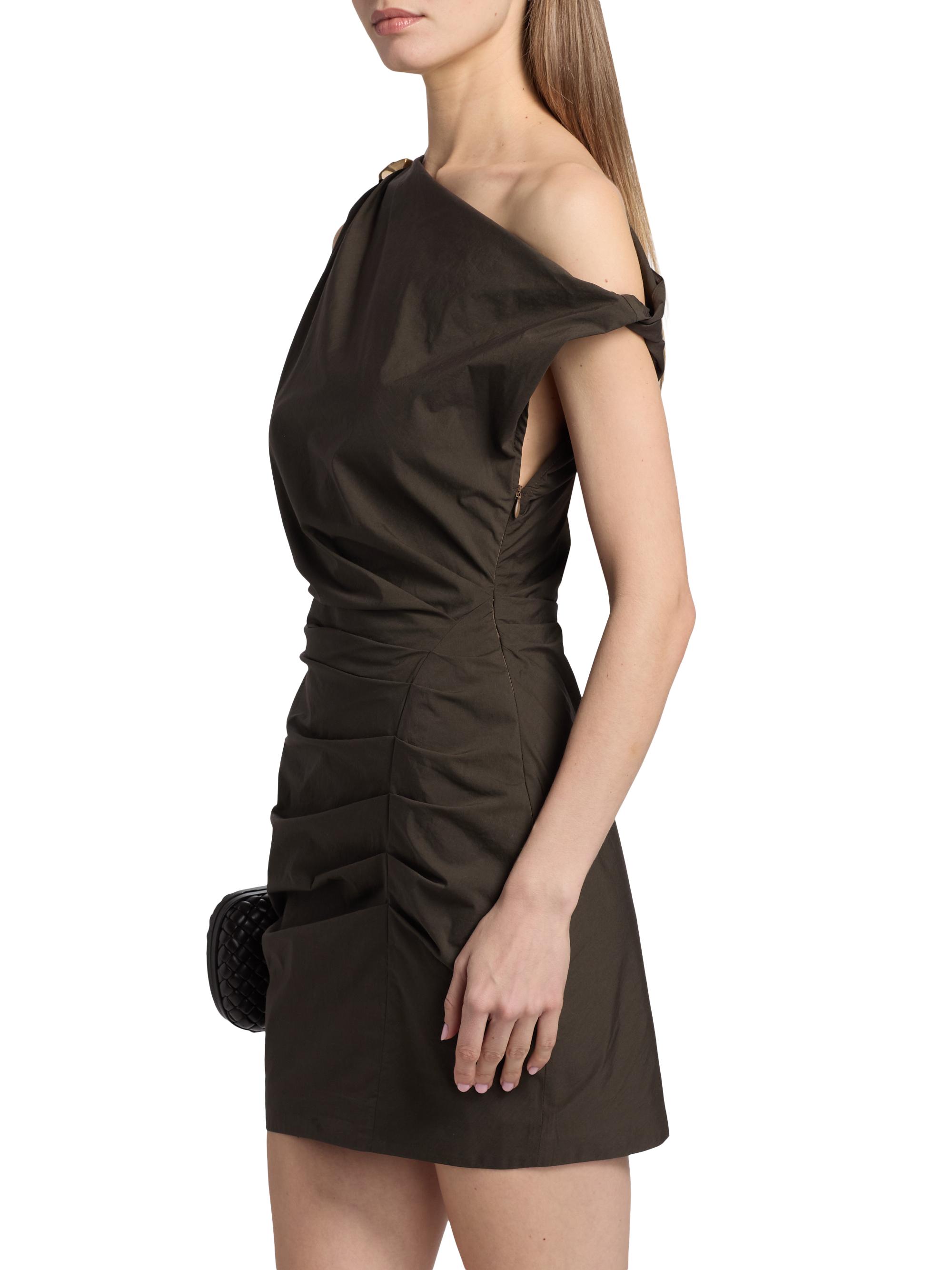 ba & sh Women's Osiris Ruched Off-The-Shoulder Minidress - Cafe | Thumbnail 4