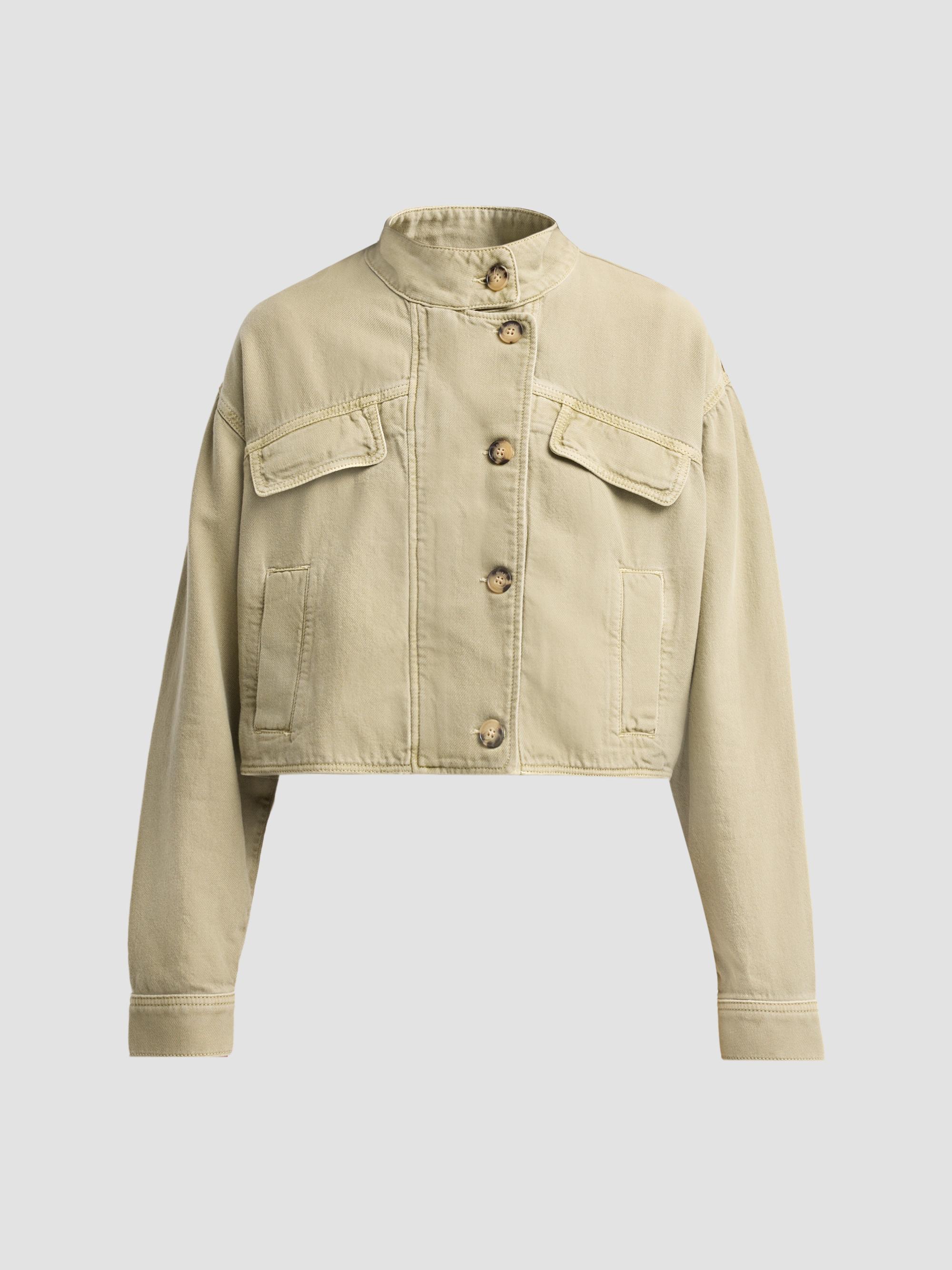 ba & sh Women's Rallo Cotton Crop Jacket - Amande | Thumbnail 6