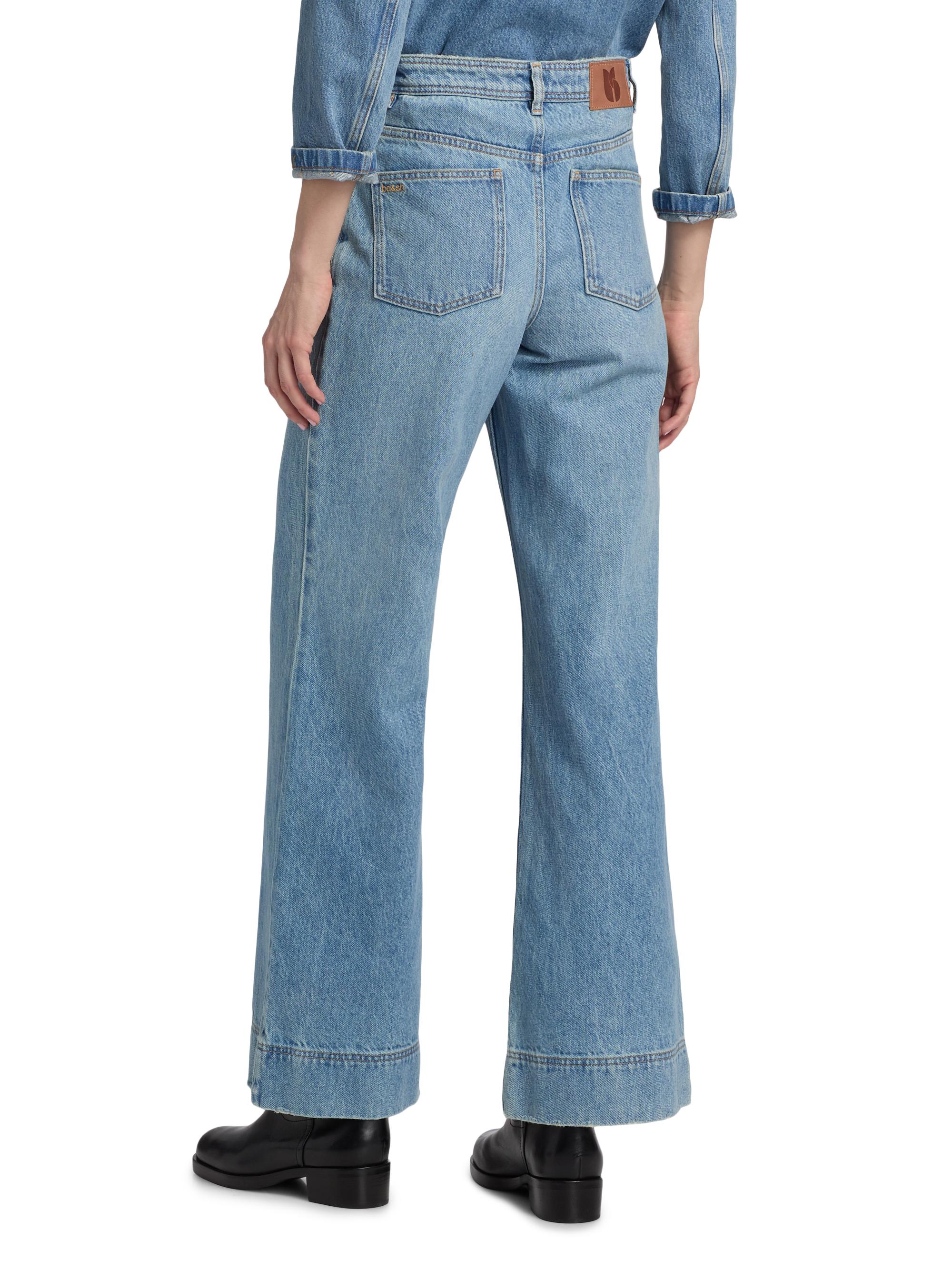 ba & sh Women's Ranja Flared Wide-Leg Jeans - Blue Jeans | Thumbnail 5
