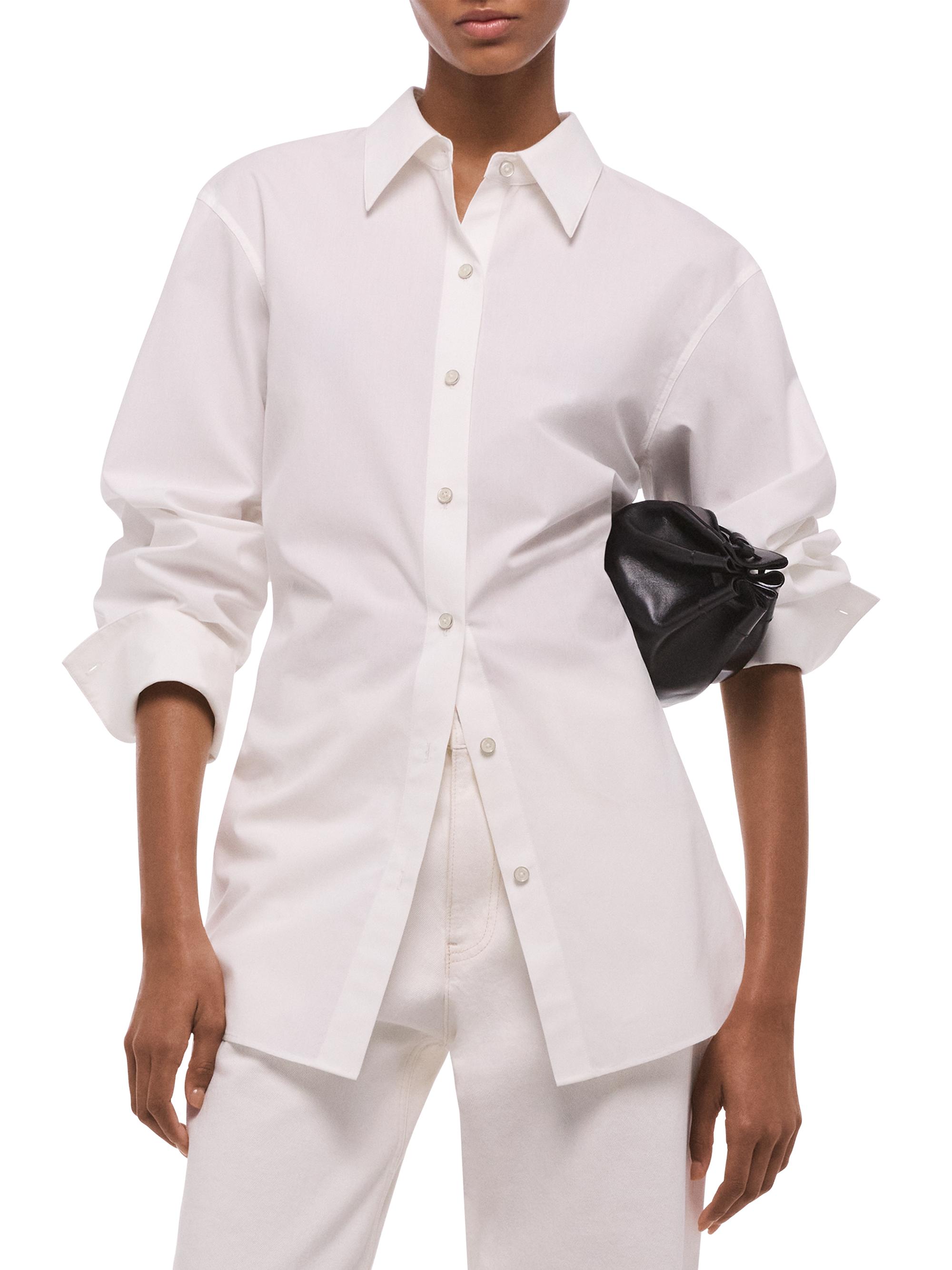 90s HELMUT LANG アーカイブ　本人期　コットンシャツ　白 Helmut Lang Knot Cotton Button-Front Shirt | Saks Fifth Avenue