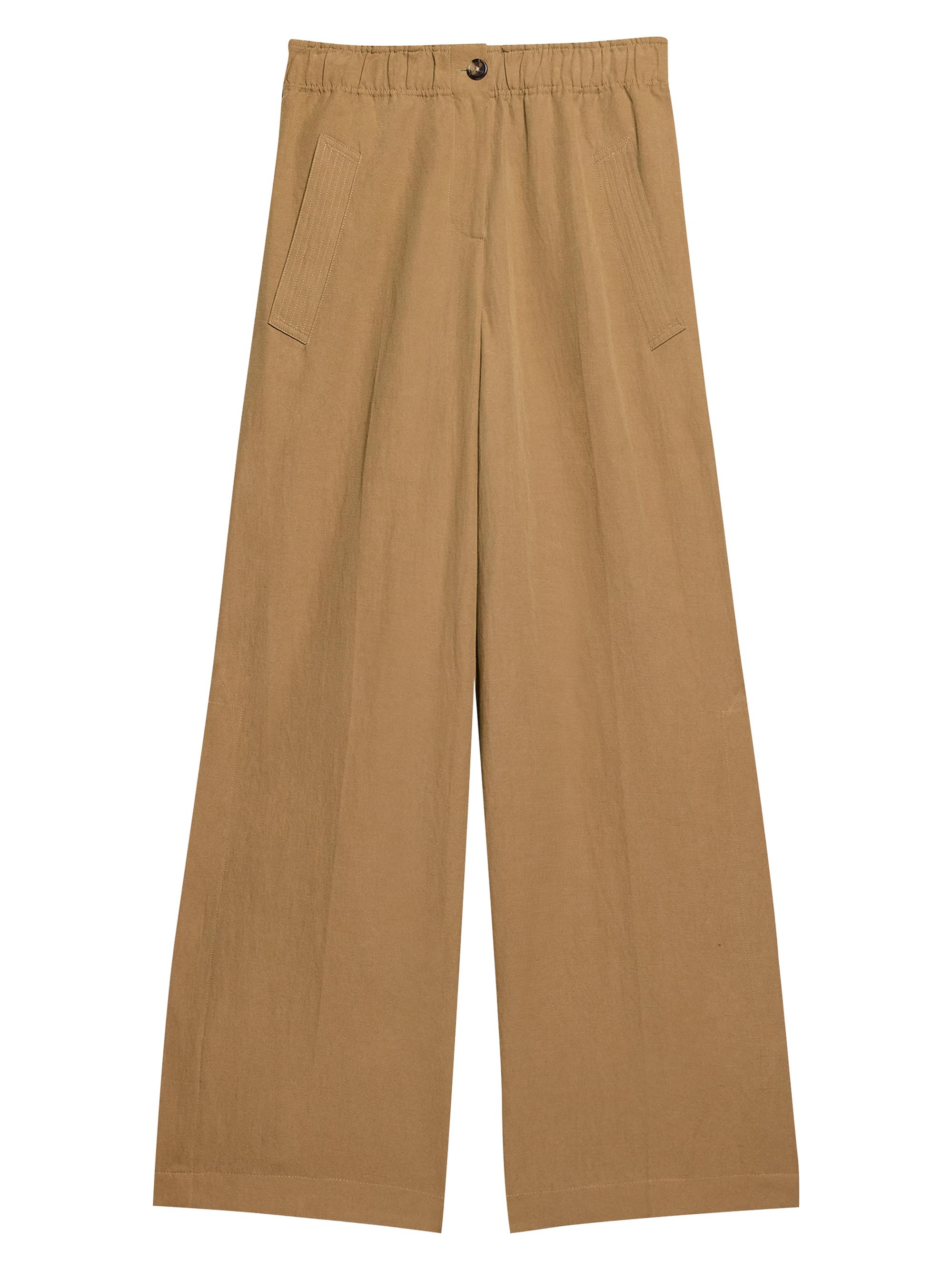 Helmut Lang Women's Trench Cotton-Linen Pull-On Trousers - Trench