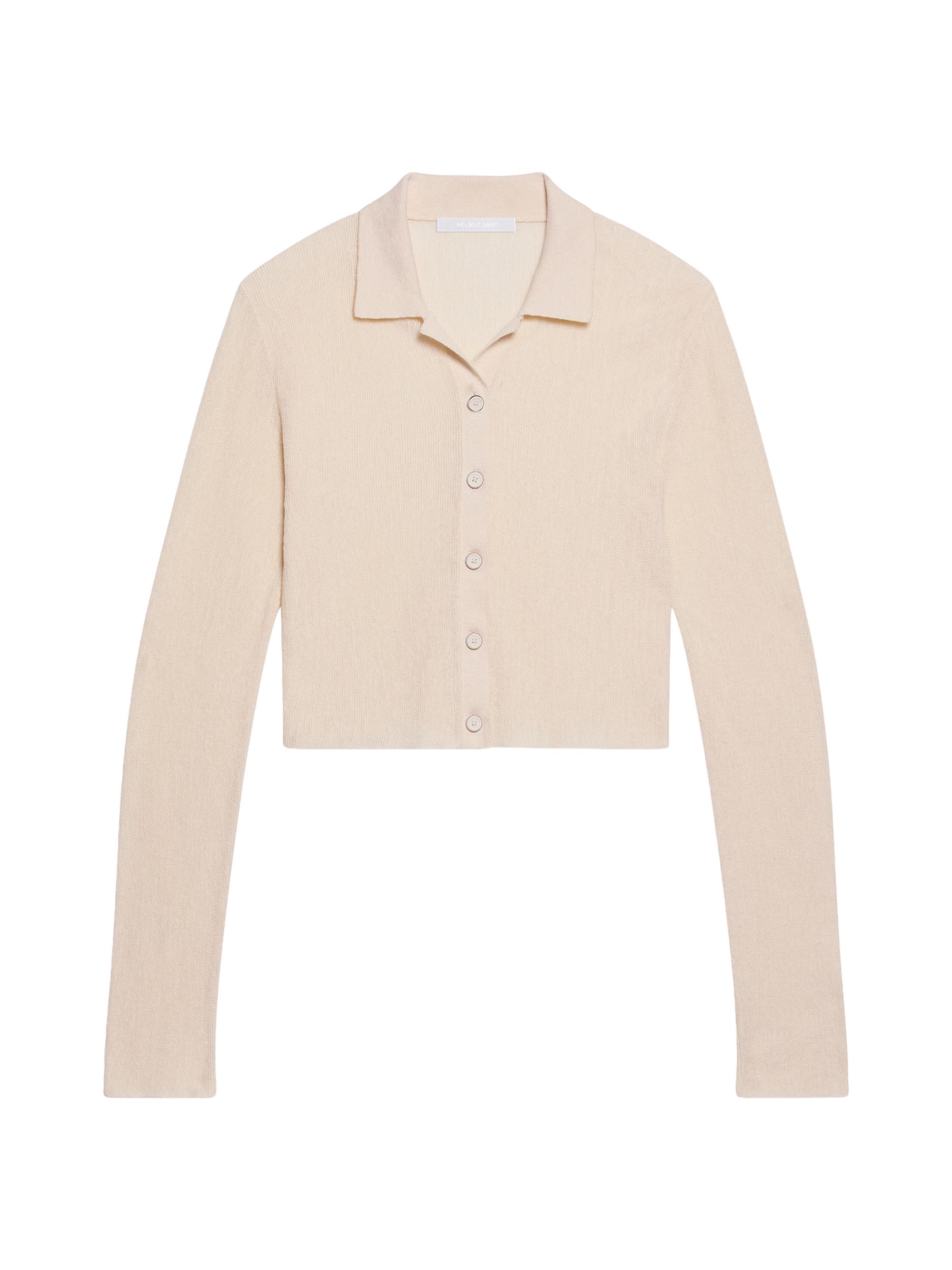 Helmut Lang Women's Raw Edge Linen-Blend Knit Cardigan -