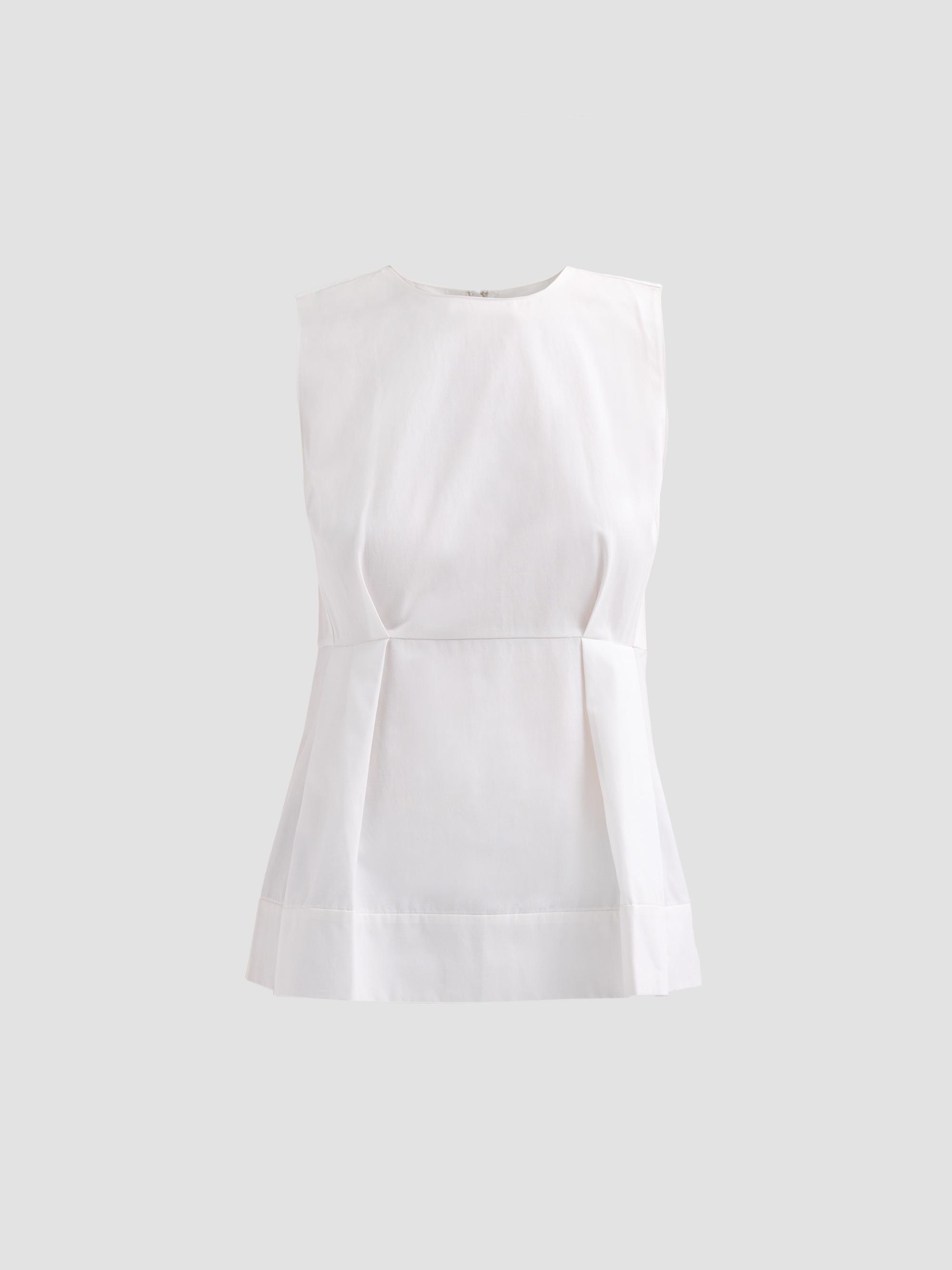 Vince Women's Paneled Cotton-Blend Top - Optic White