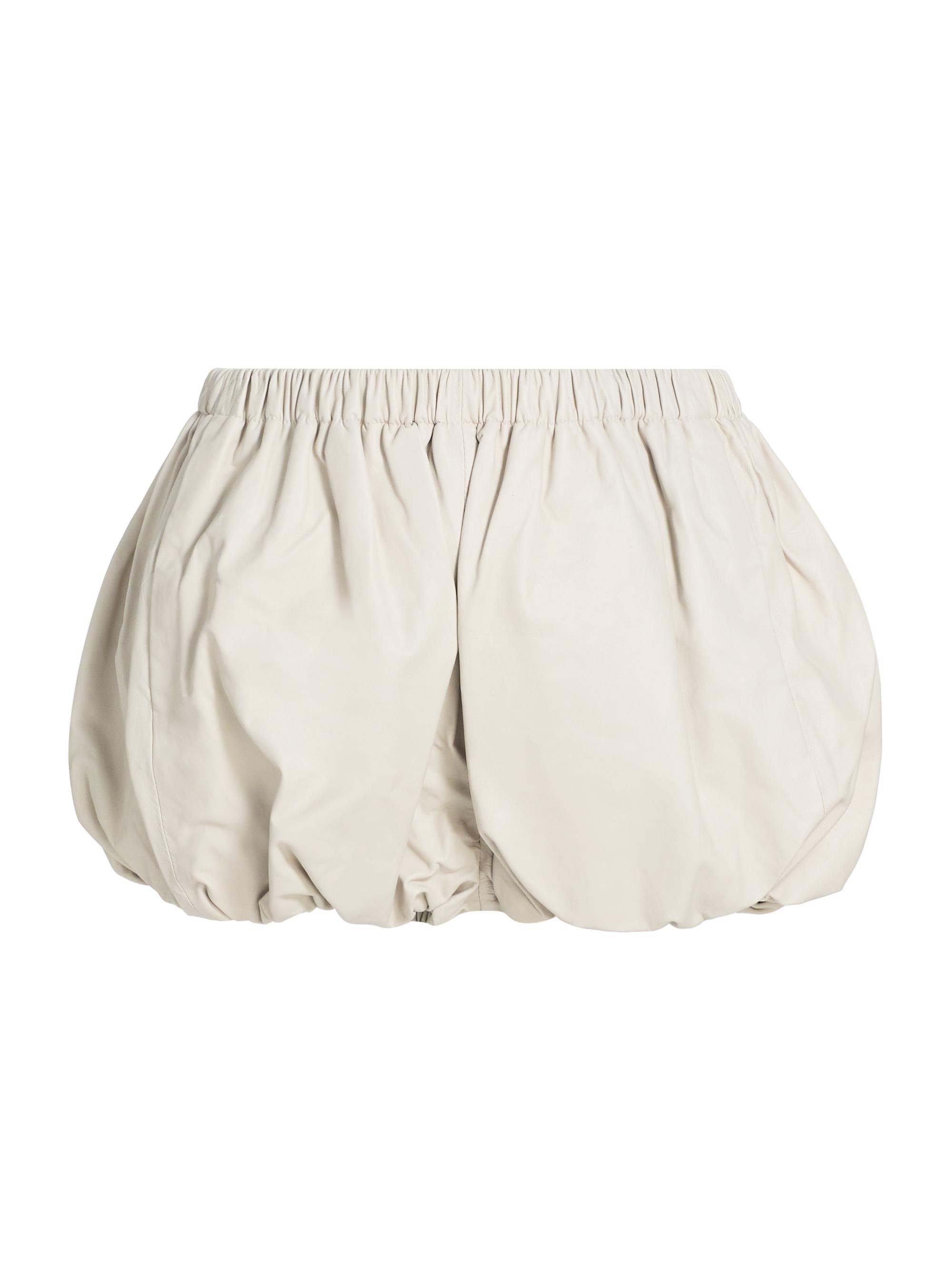 Lamarque Women's Daisy Leather Bloomer Shorts - Whisper White