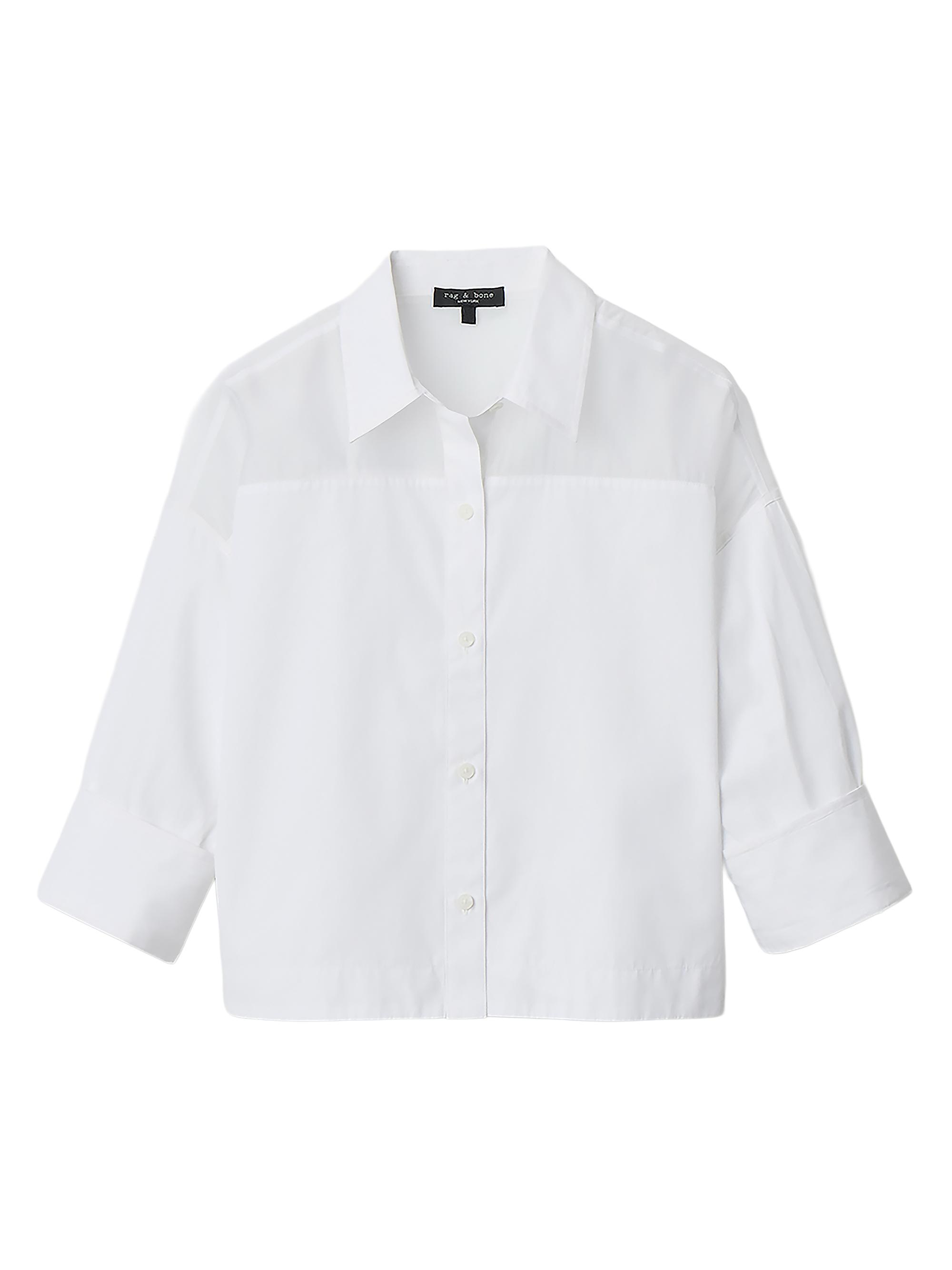 rag & bone Women's Elly Cotton Button-Front Shirt - White