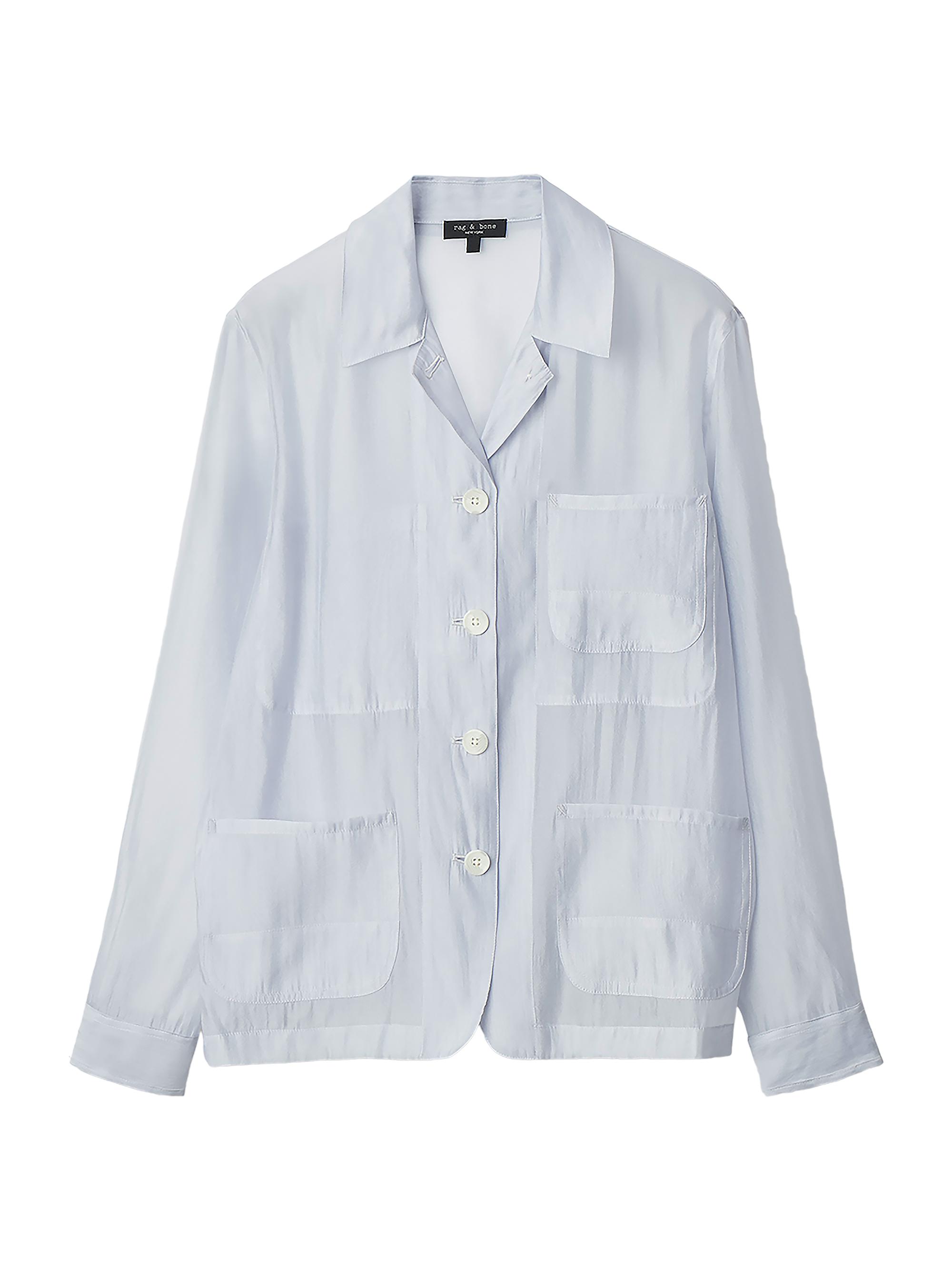 rag & bone Women's Jolene Organza Button-Front Jacket - Grey