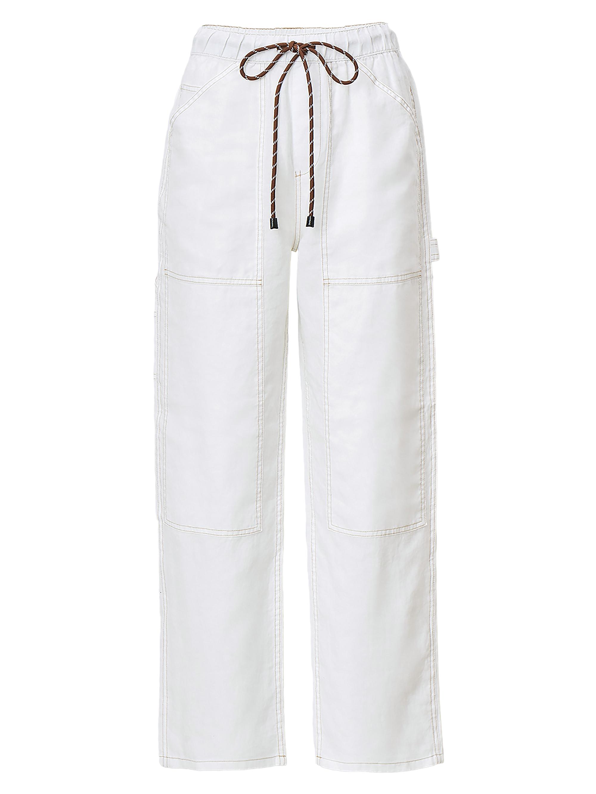 rag & bone Atlas Linen Straight-Leg Drawstring Pants