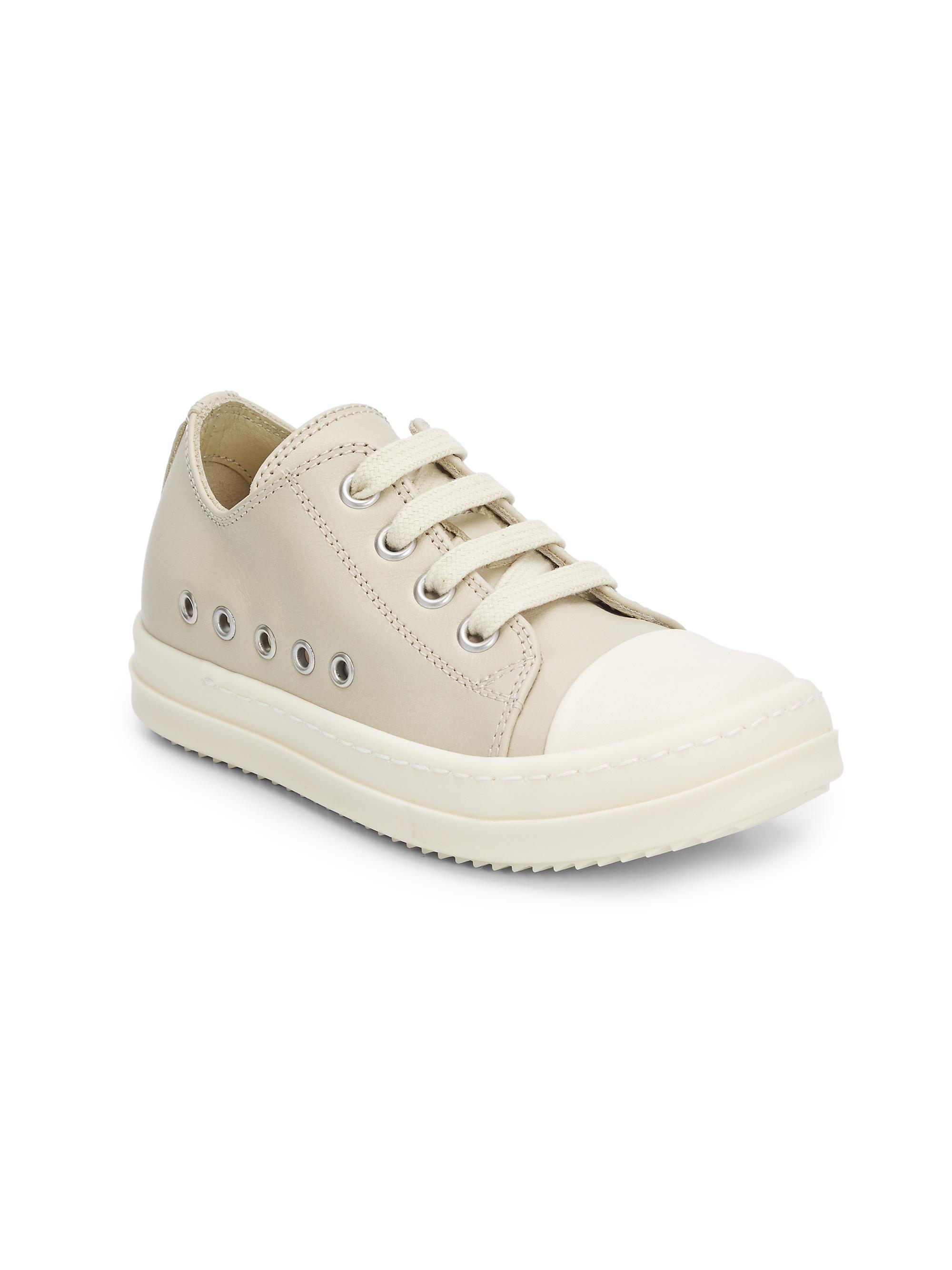 Rick Owens Little Kid's & Kid's Extreme Low Leather Sneakers - Sand 3.5 (Child)
