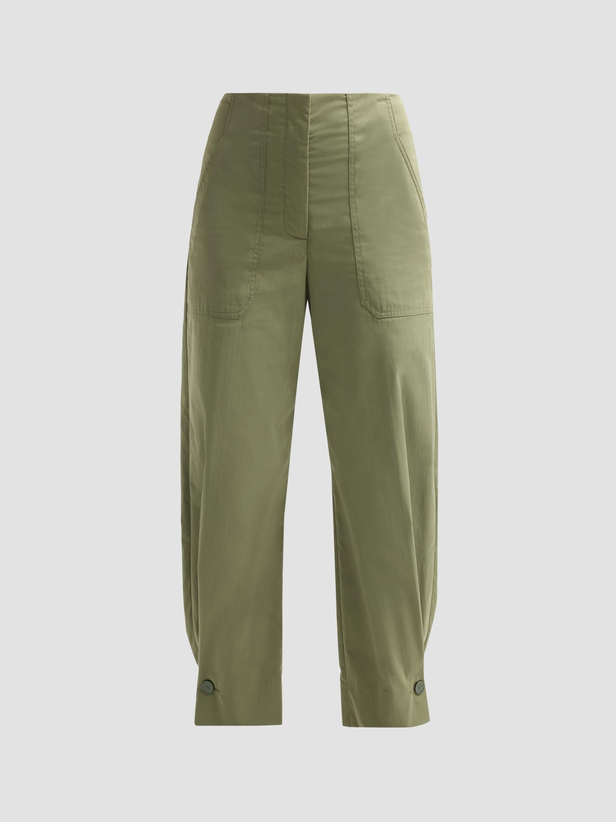 Veronica Beard Women's Stapleton Buttoned Pants - Stone Army | Thumbnail 6