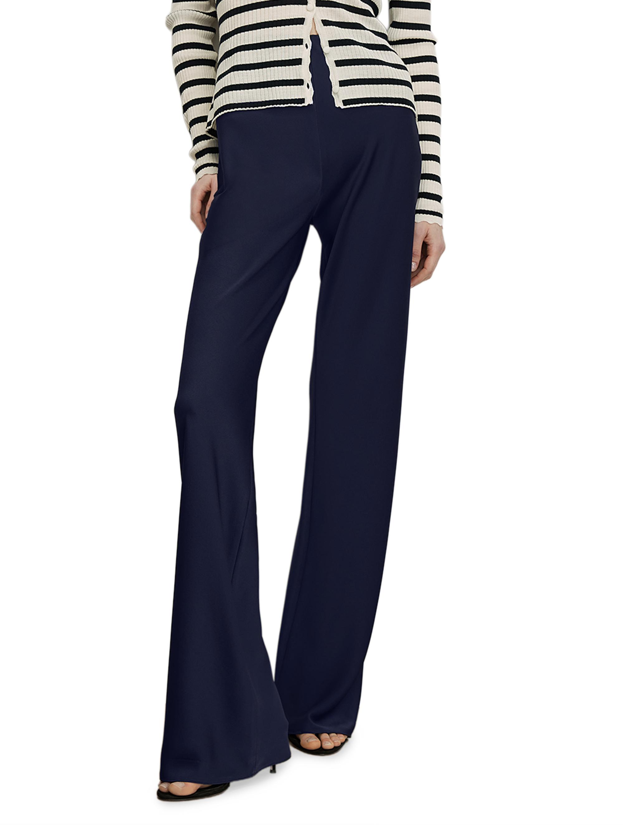 Veronica Beard Women's Braddock Wide-Leg Pants - Navy | Thumbnail 5