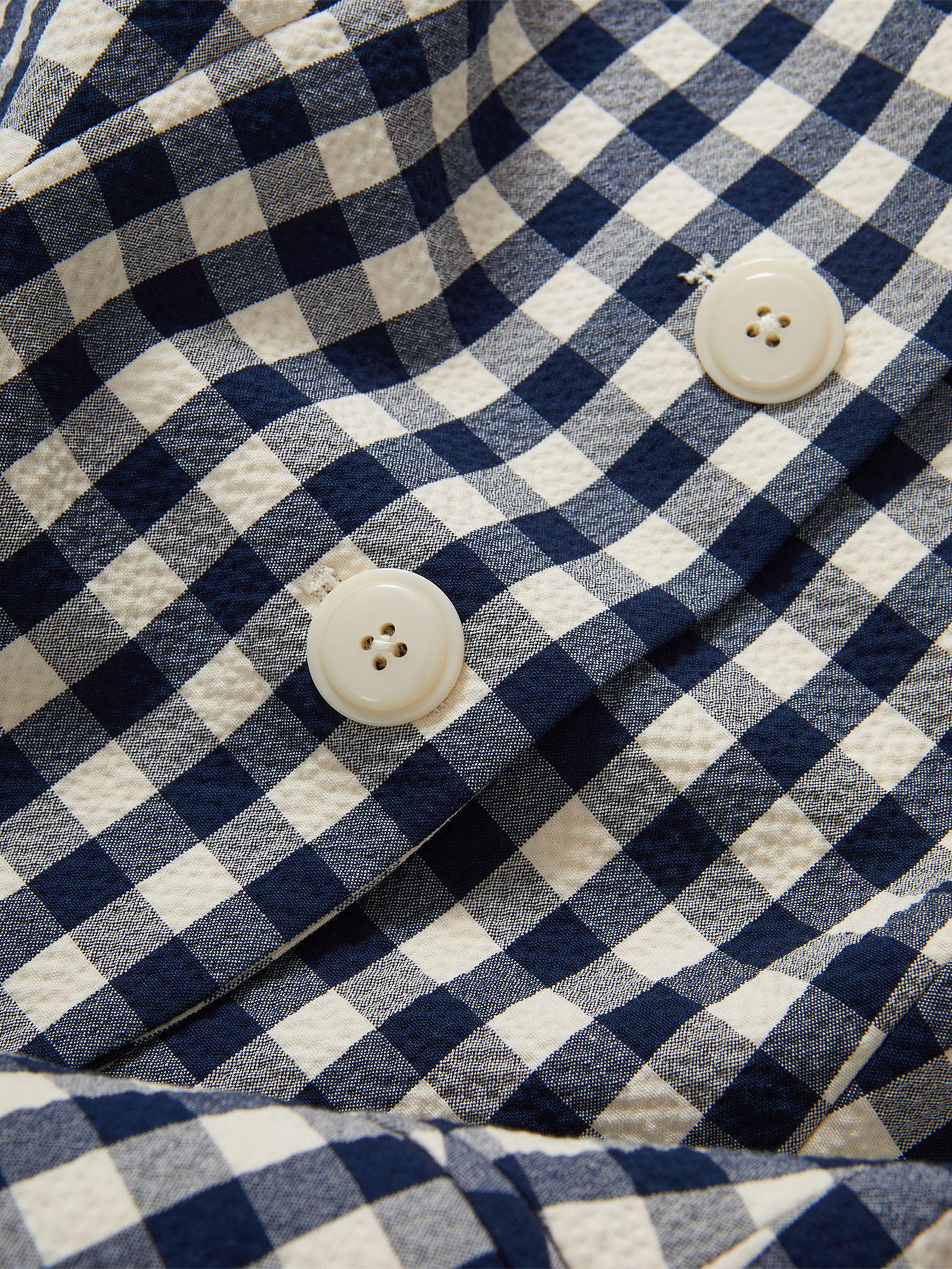 Veronica Beard Women's Lois Gingham Longline Vest - Navy Dove | Thumbnail 6