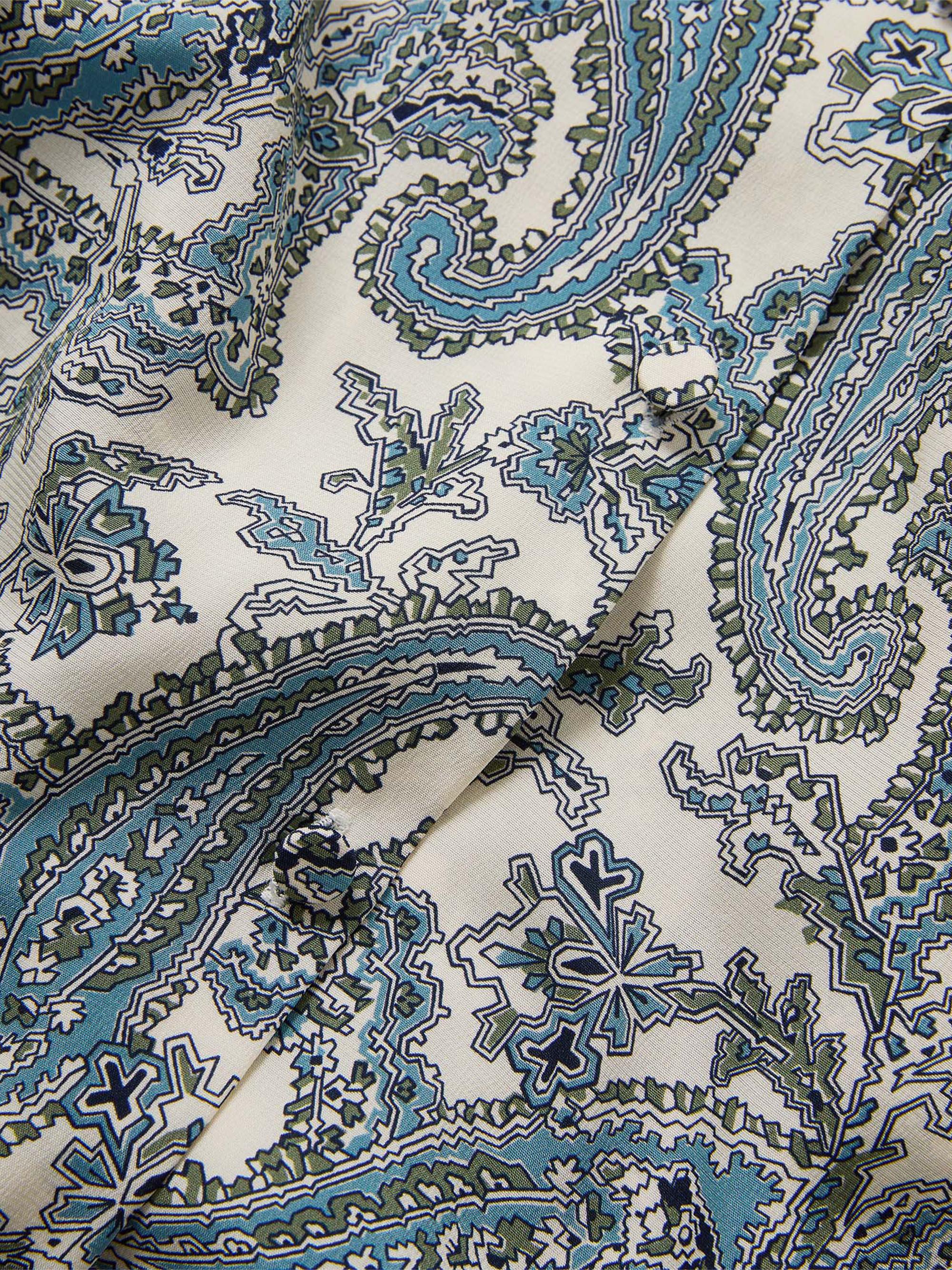 Veronica Beard Women's Farah Paisley V-Neck Blouse - Ecru Multi | Thumbnail 5