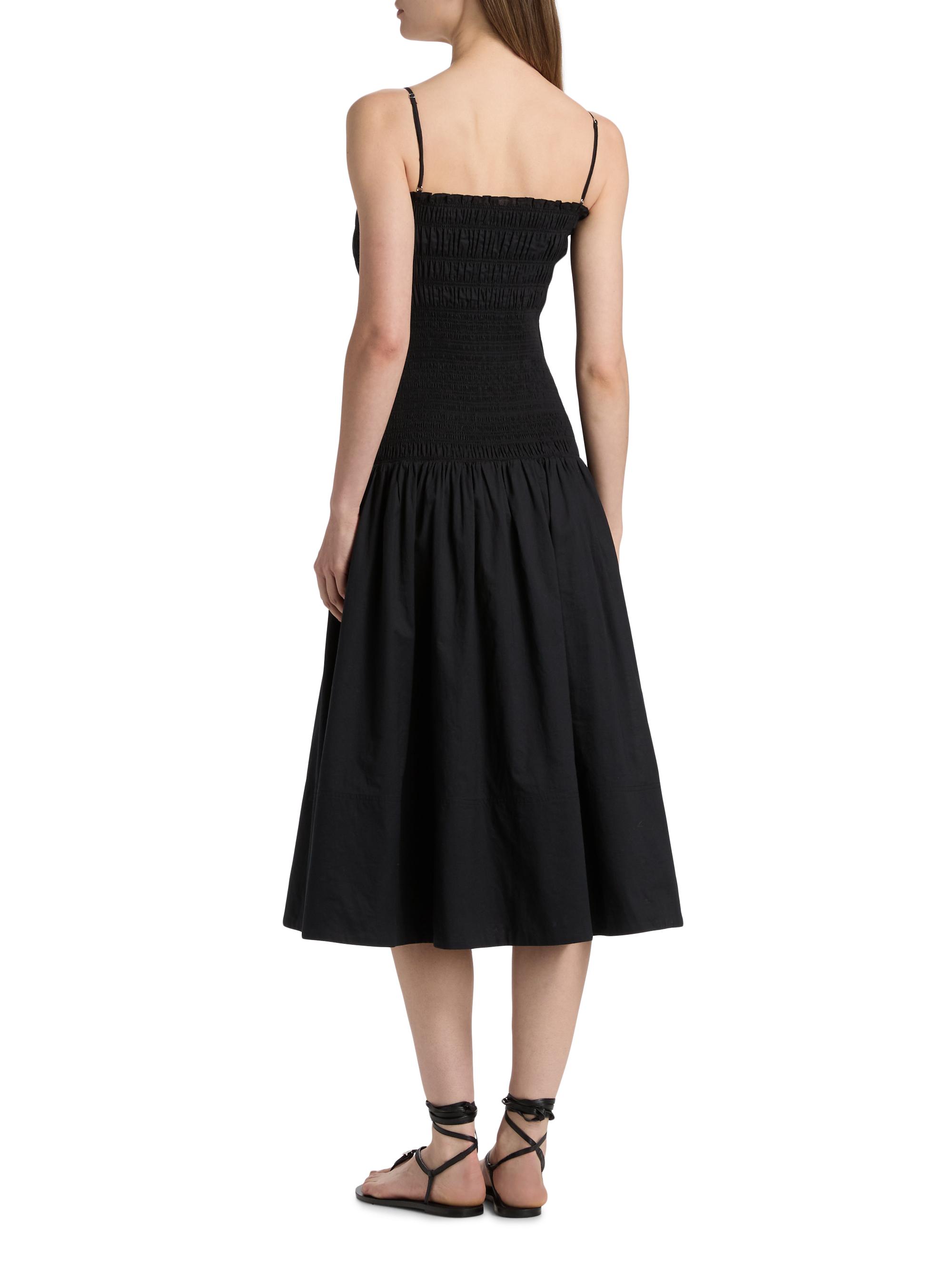 Veronica Beard Women's Serenel Cotton Midi-Dress - Black | Thumbnail 5