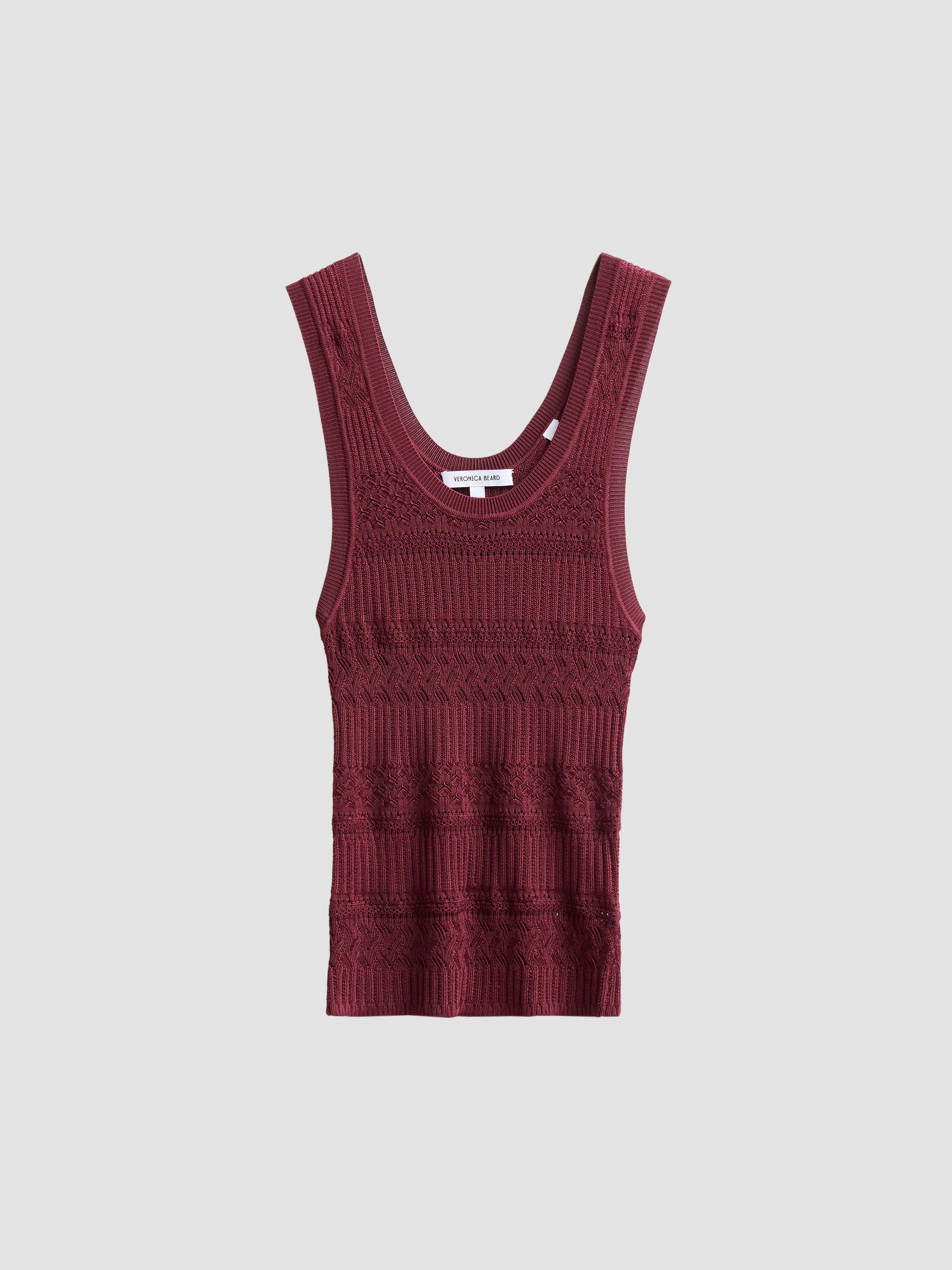 Veronica Beard Women's Sandra Mixed Knit Tank - Raisin