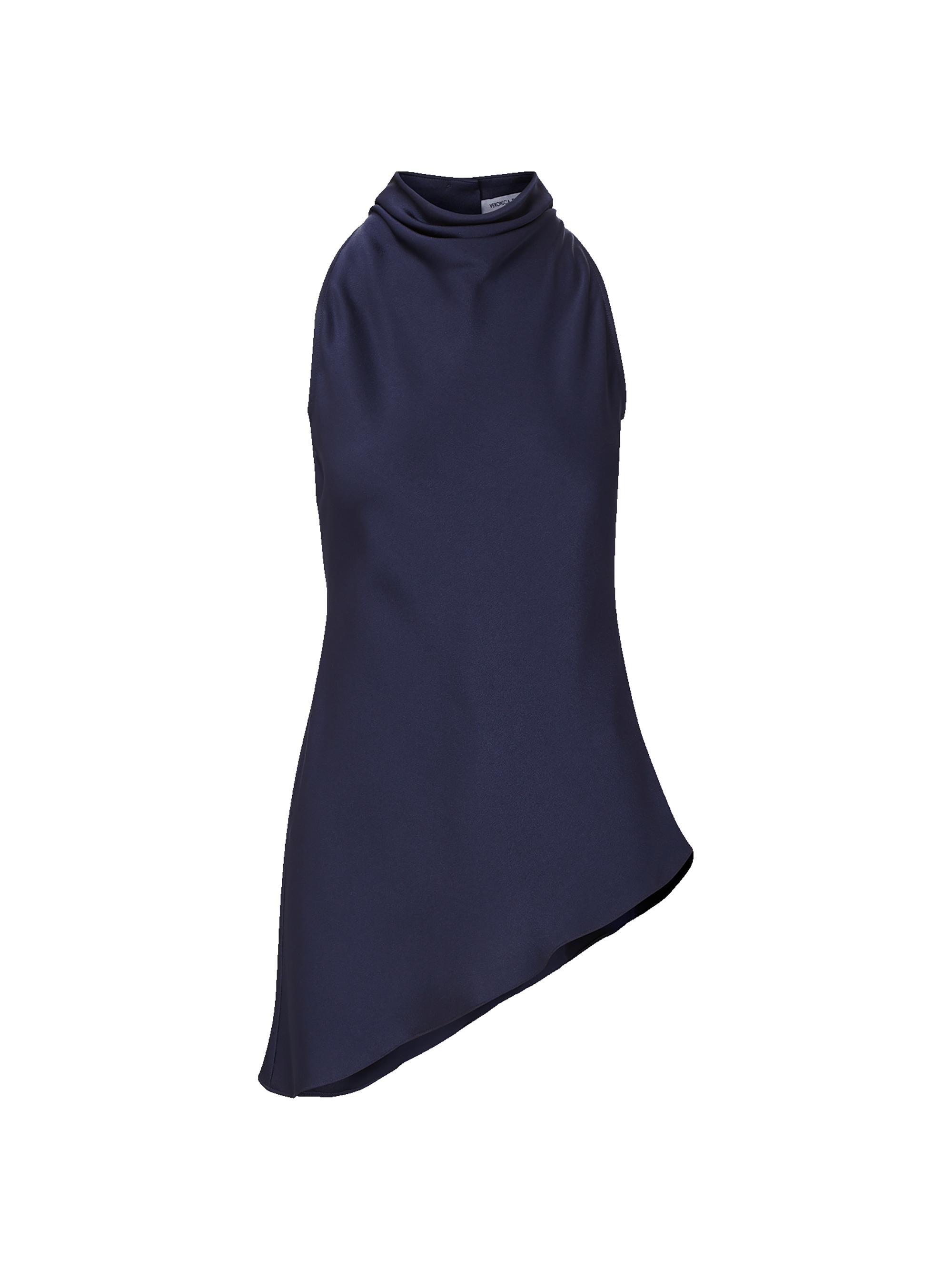 Veronica Beard Women's Radford Asymmetric Sleeveless Tunic Top - Navy