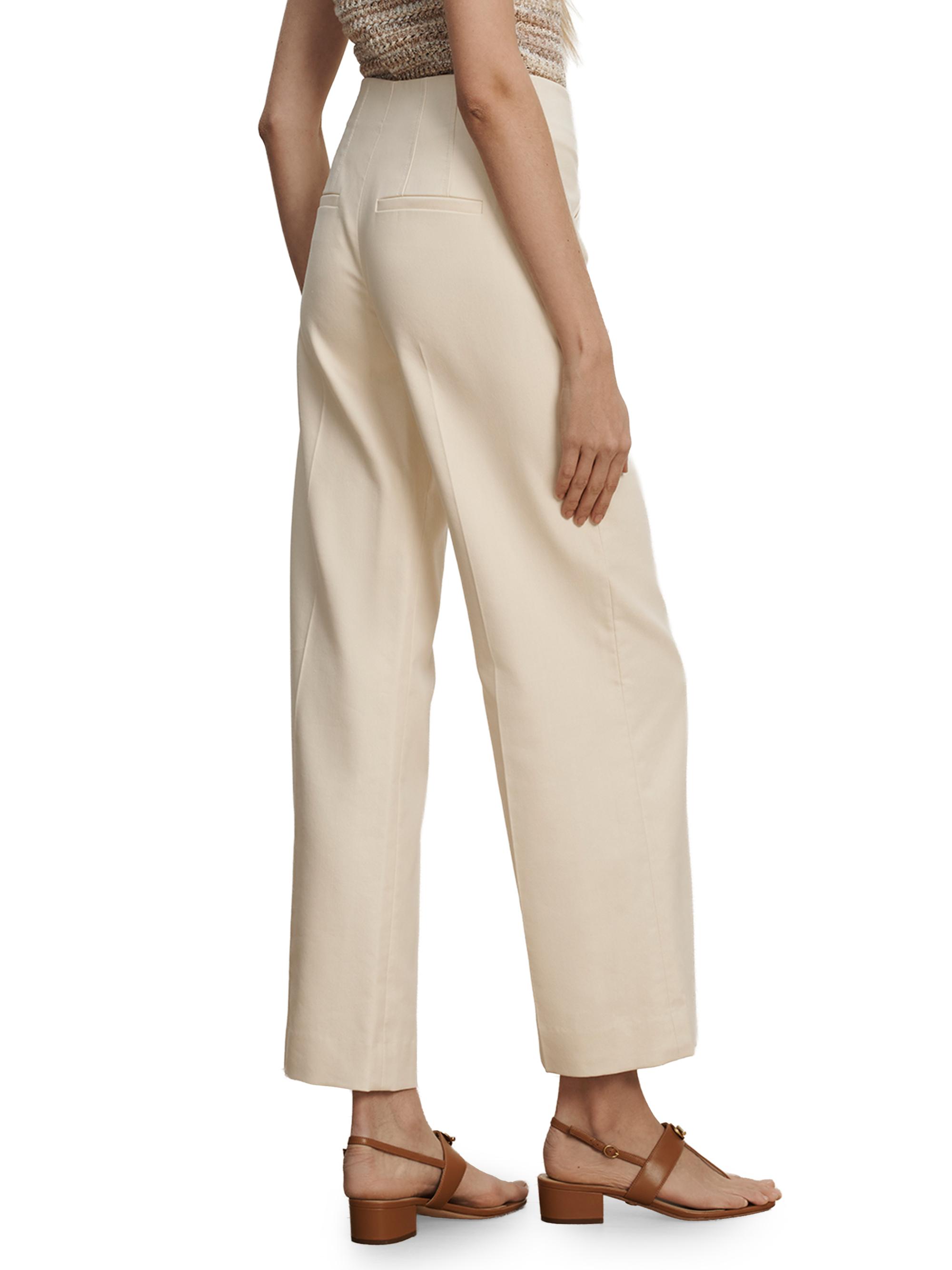 Veronica Beard Women's Cassidee Cotton-Blend Wide-Leg Pants - Ecru | Thumbnail 5