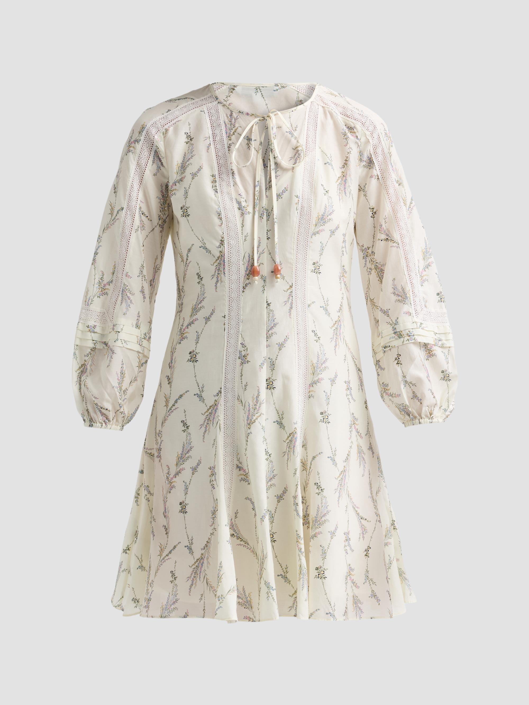Veronica Beard Women's Ollian Cotton-Silk A-Line Minidress - Dove Multi