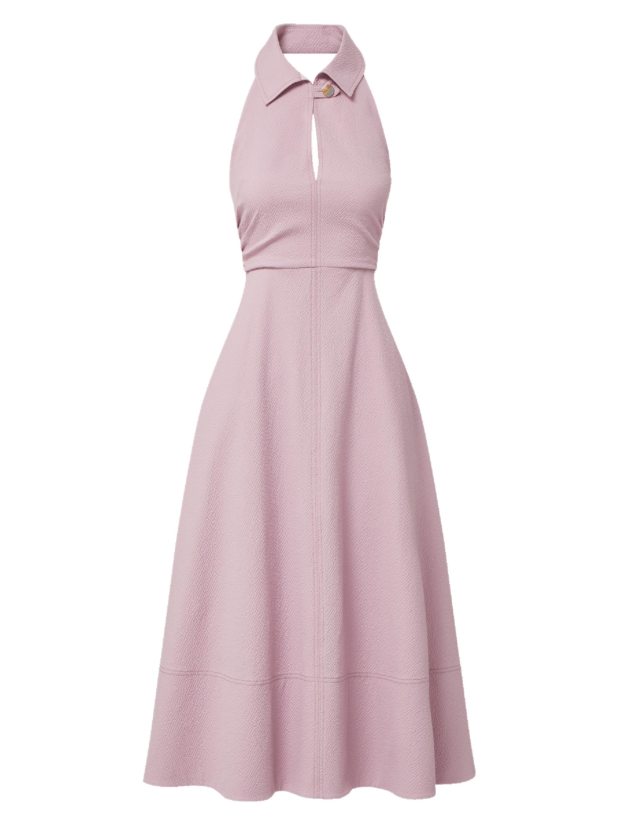 Veronica Beard Women's Marcun Halterneck Stretch-Cotton Midi-Dress - Pale Orchid Haze