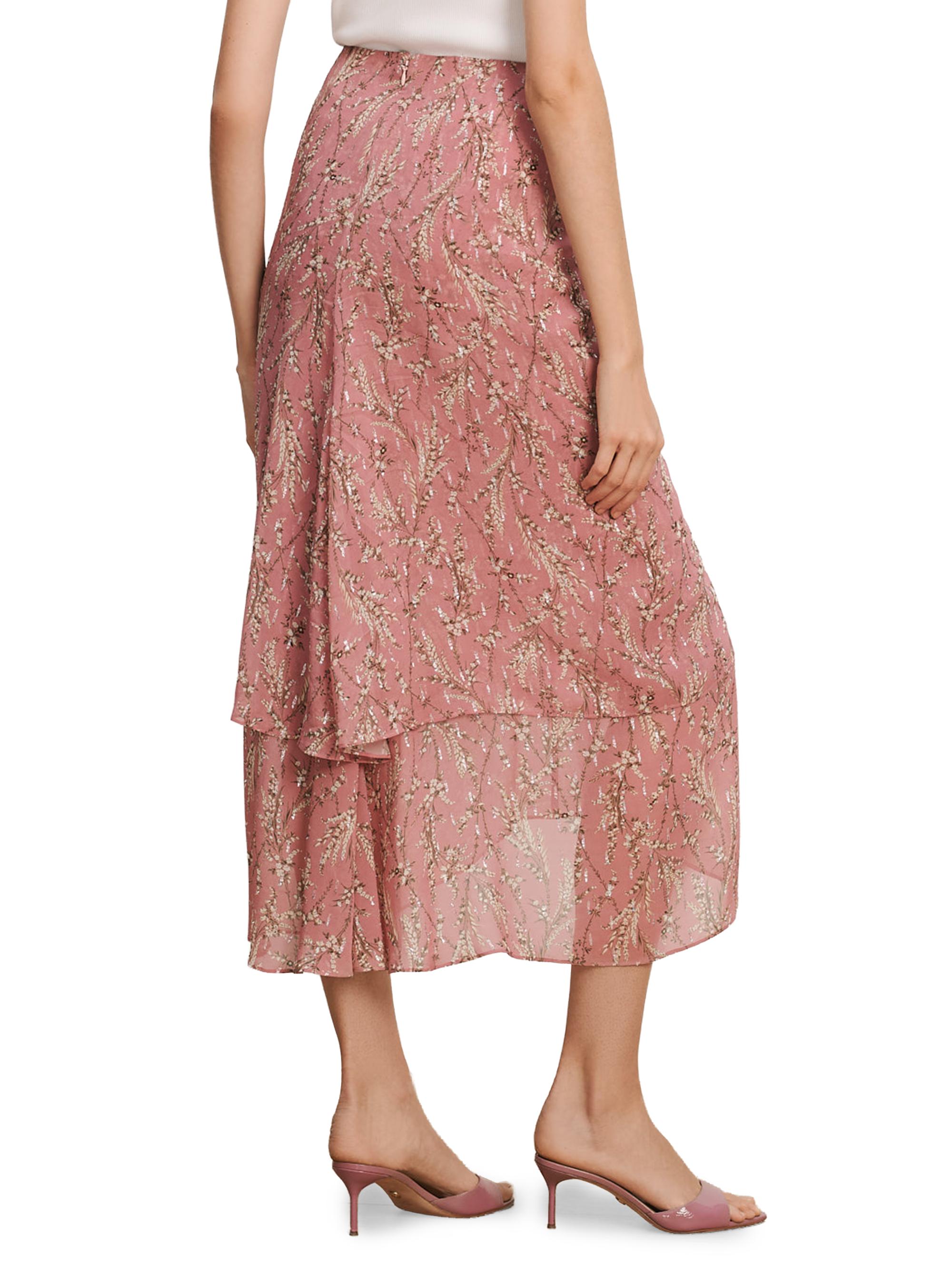 Veronica Beard Women's Sira Floral Ruched Midi Skirt - Orchid Haze Multi | Thumbnail 5