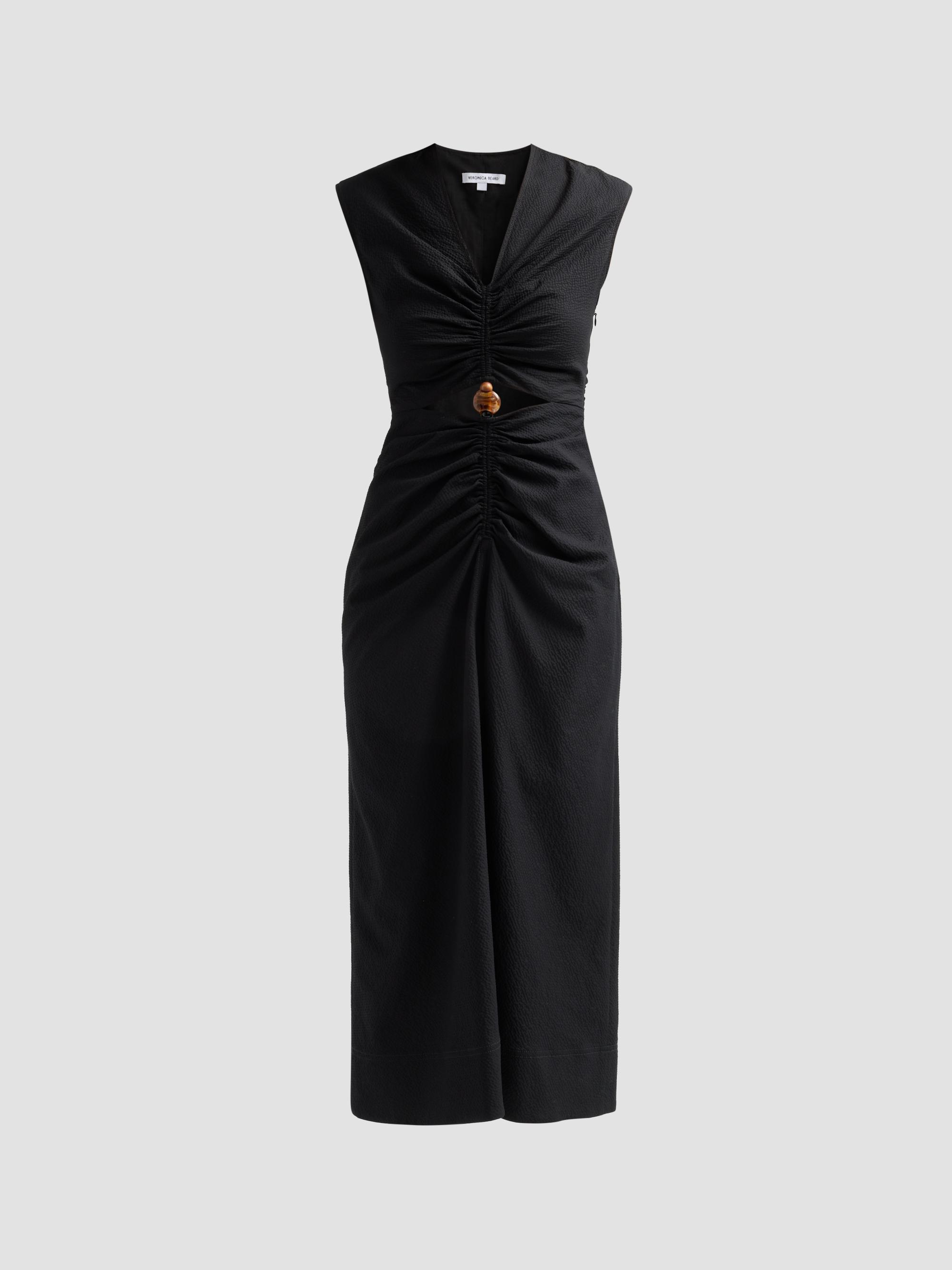 Veronica Beard Women's Marisabel Cut-Out Midi-Dress - Black | Thumbnail 6