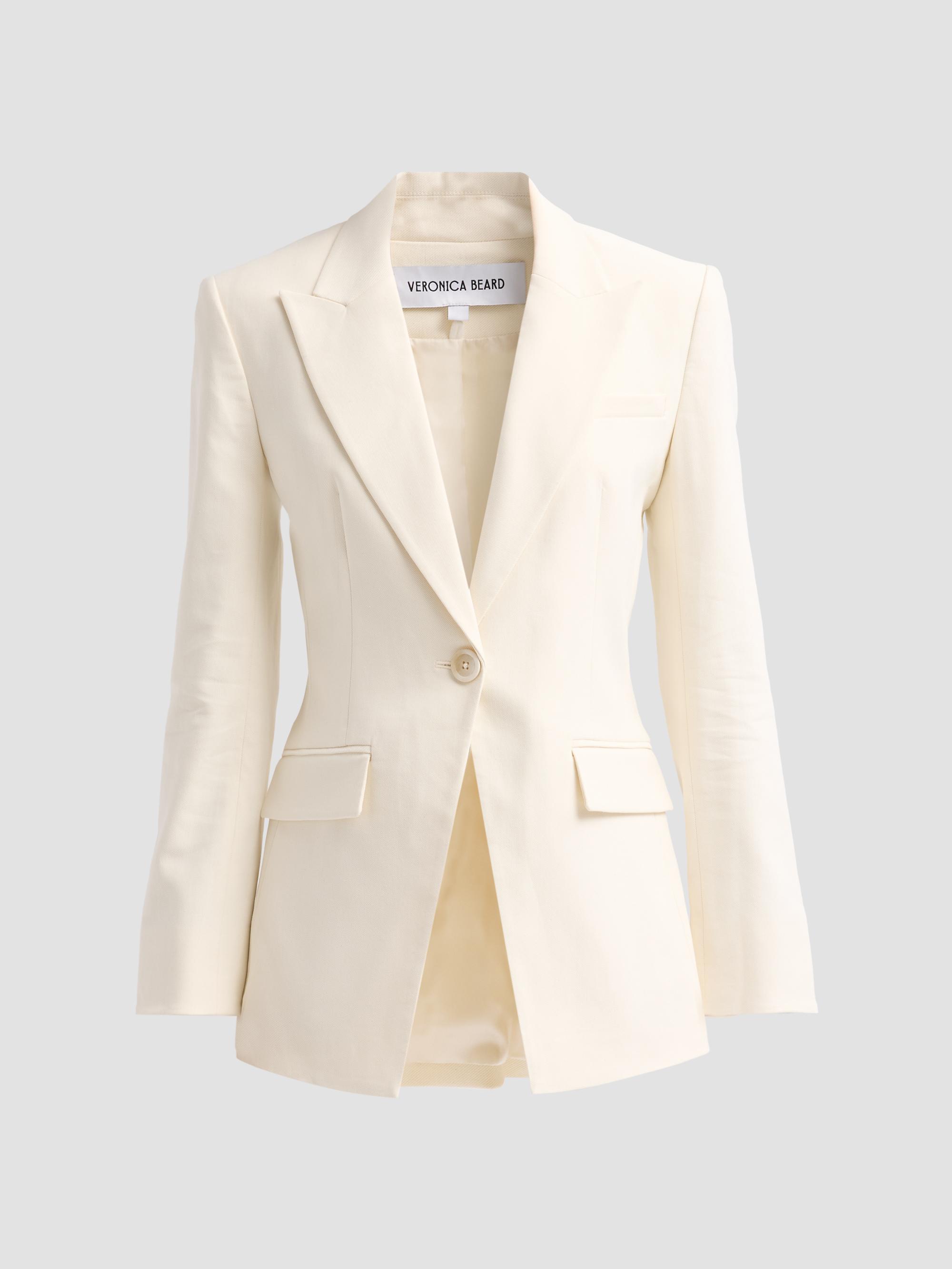 Veronica Beard Women's Chandler Dickey Jacket - Ecru | Thumbnail 6
