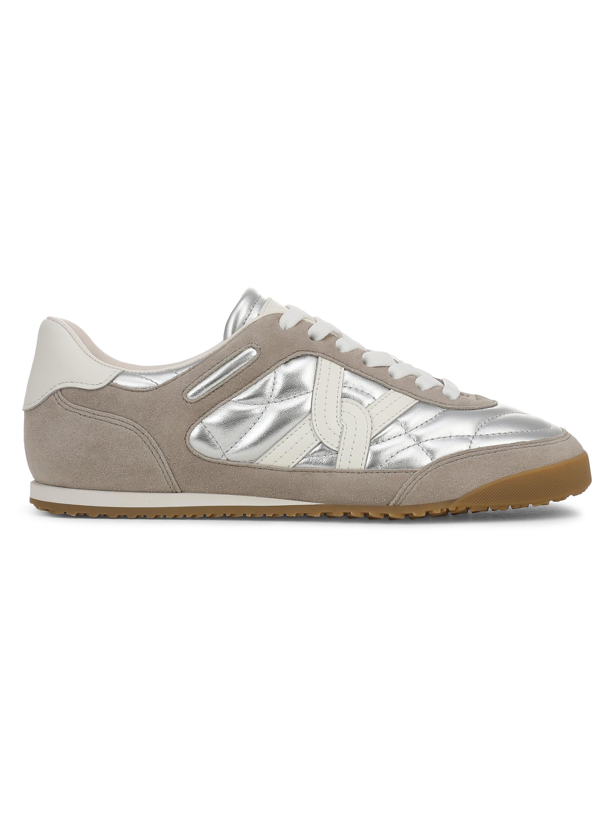 Veronica Beard Women's Natalia Leather Low-Top Sneakers - Silver Grey