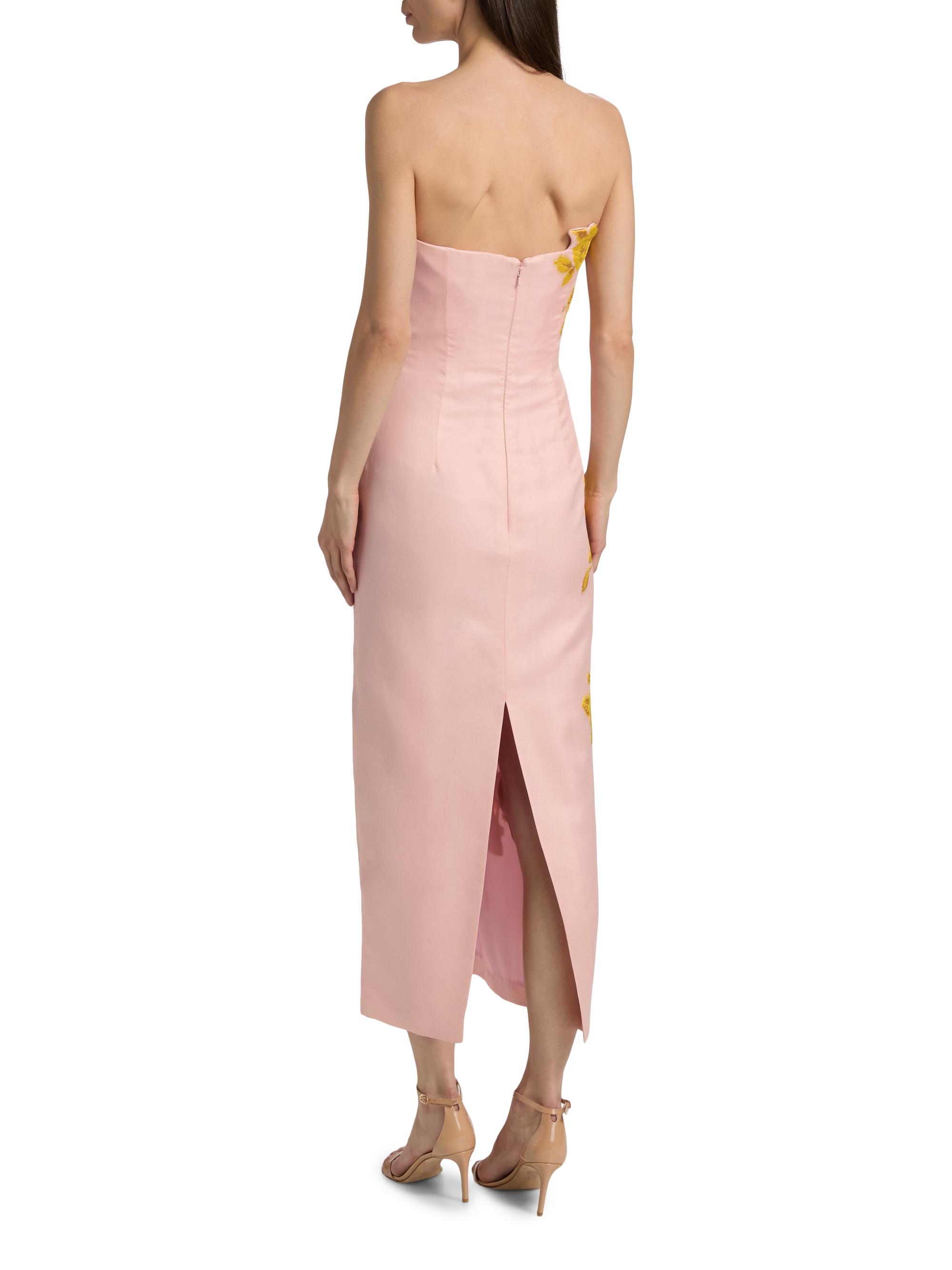 Lela Rose Women's Rose Fil Coupe Strapless Midi-Dress - Peony Sunflower | Thumbnail 5