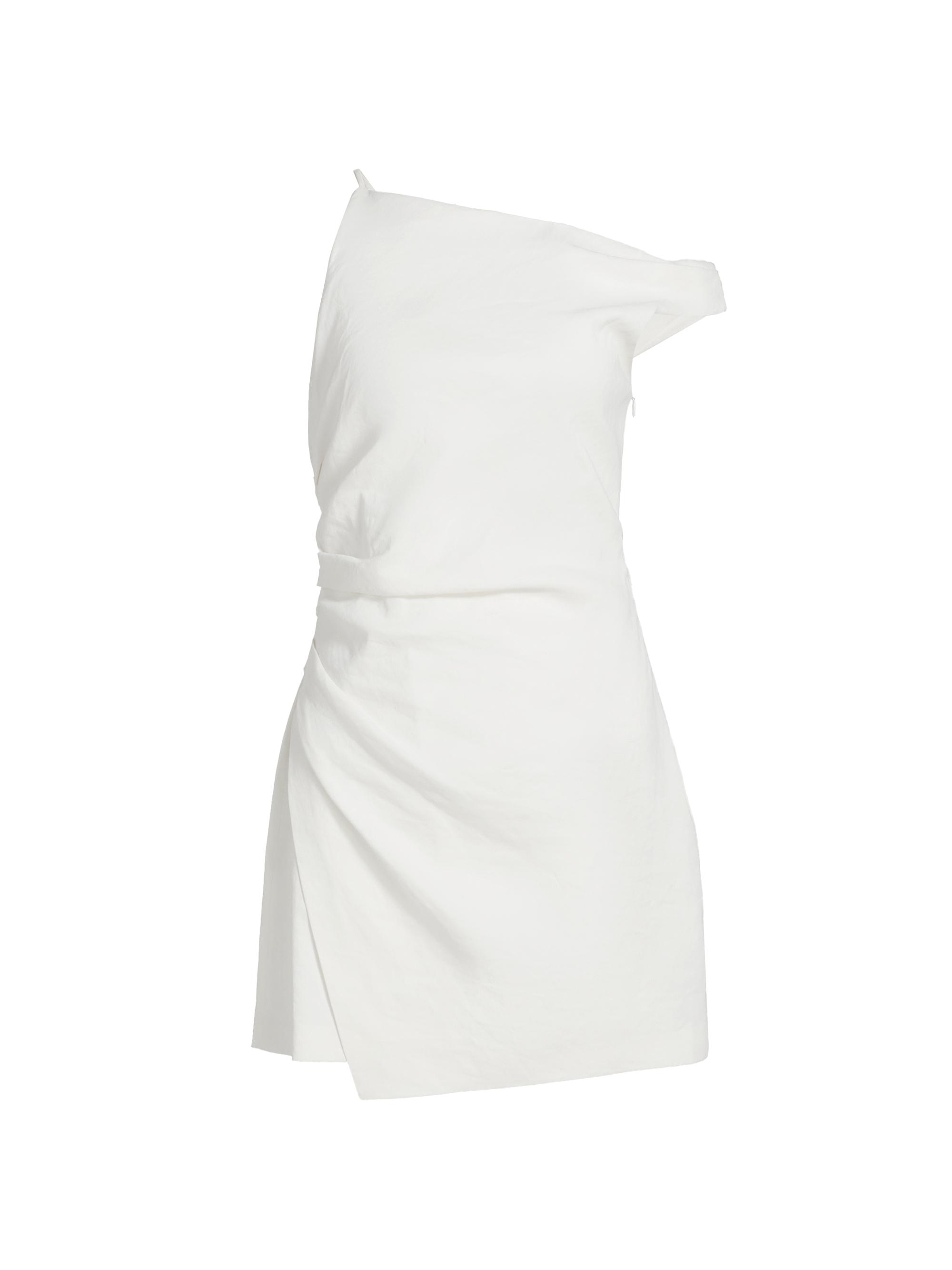 asymmetrical neck geometric midi dress Bella and Bloom Boutique main image 1