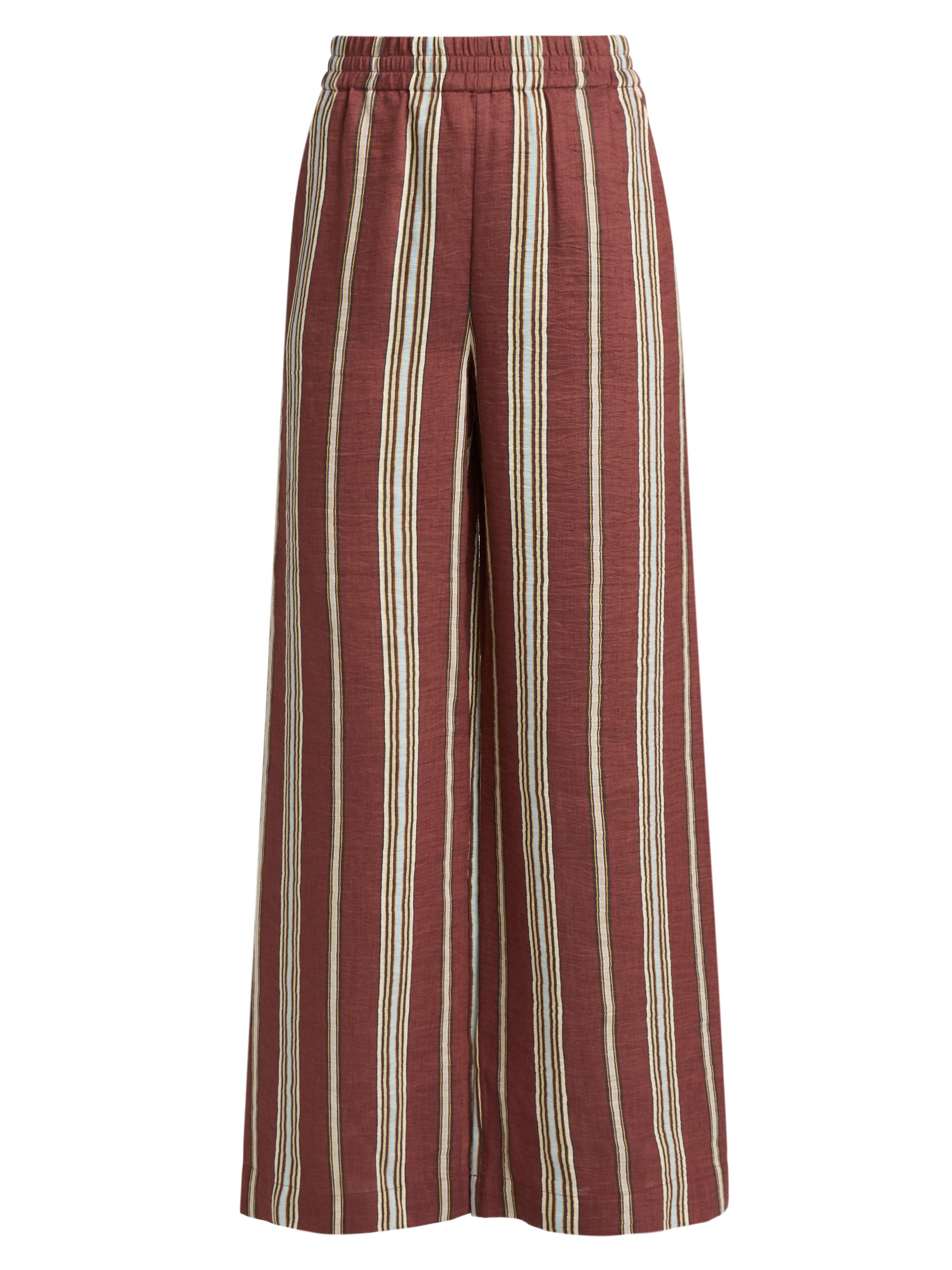 A.L.C. Women's Tyler Striped Linen-Blend Pants - Brunette Multi