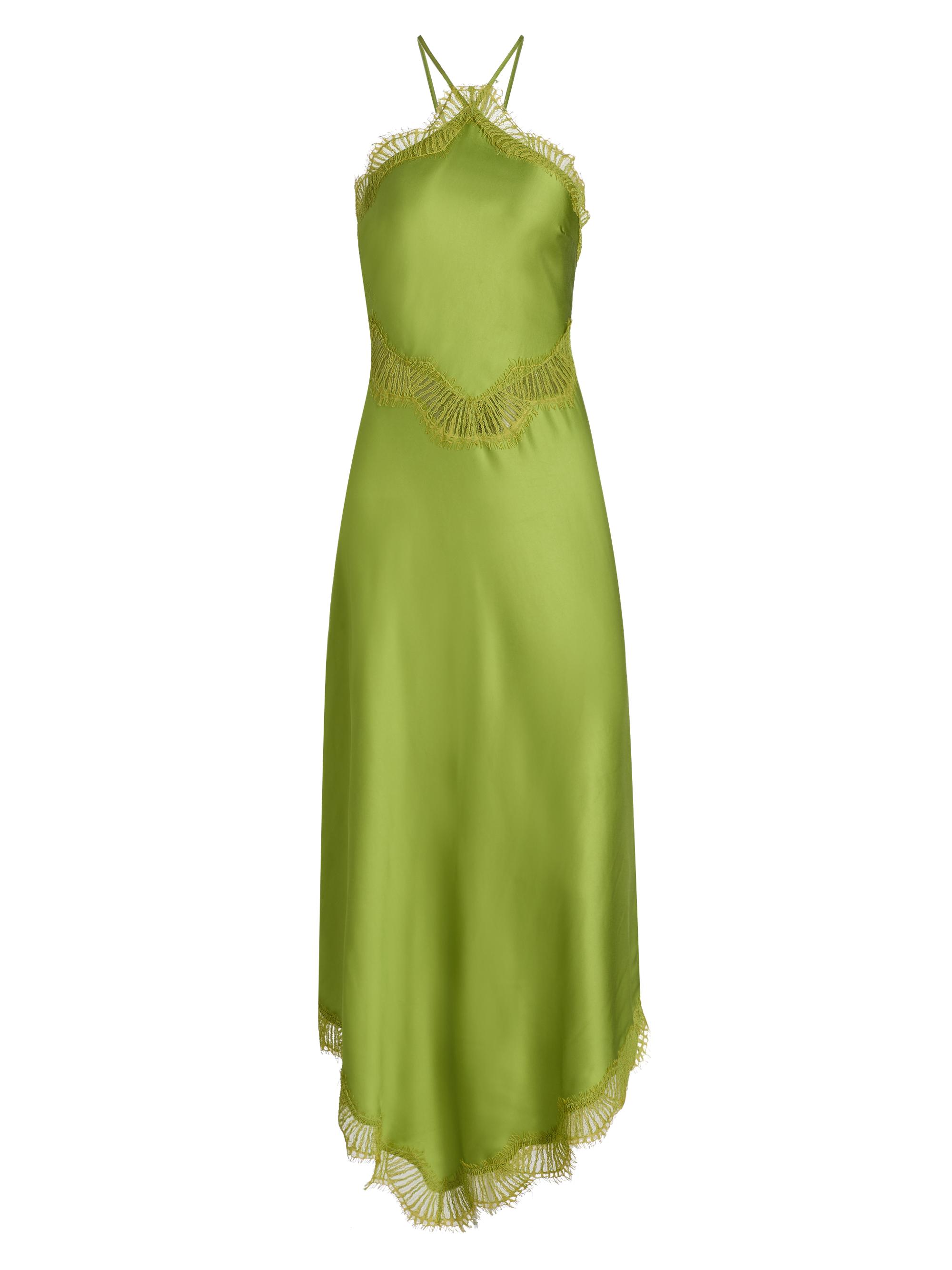 A.L.C. Women's Lucia Satin Midi-Slipdress - Pearl White