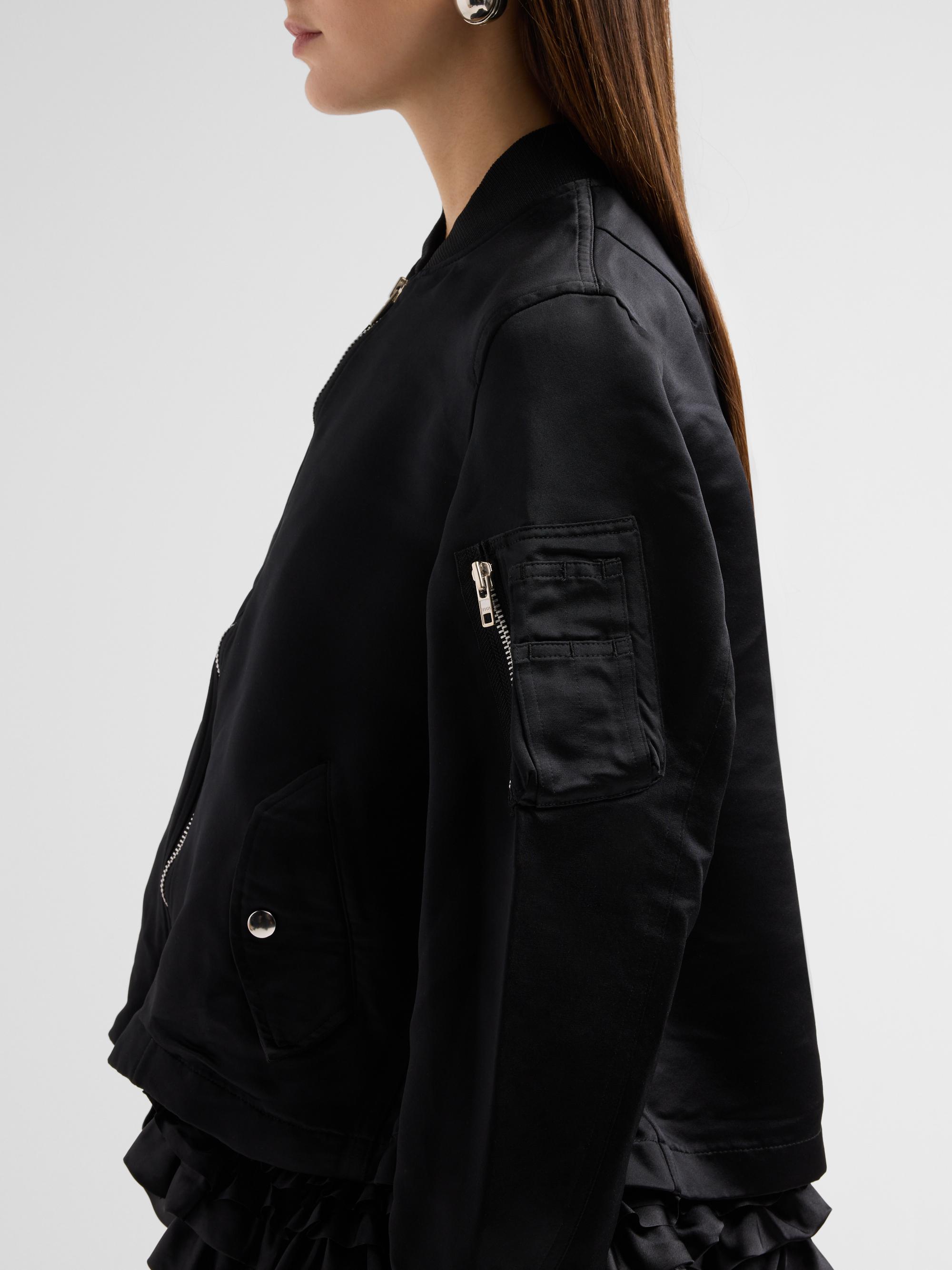 Comme des Garçons Satin Ruffle-Trimmed Bomber Jacket | Saks Fifth