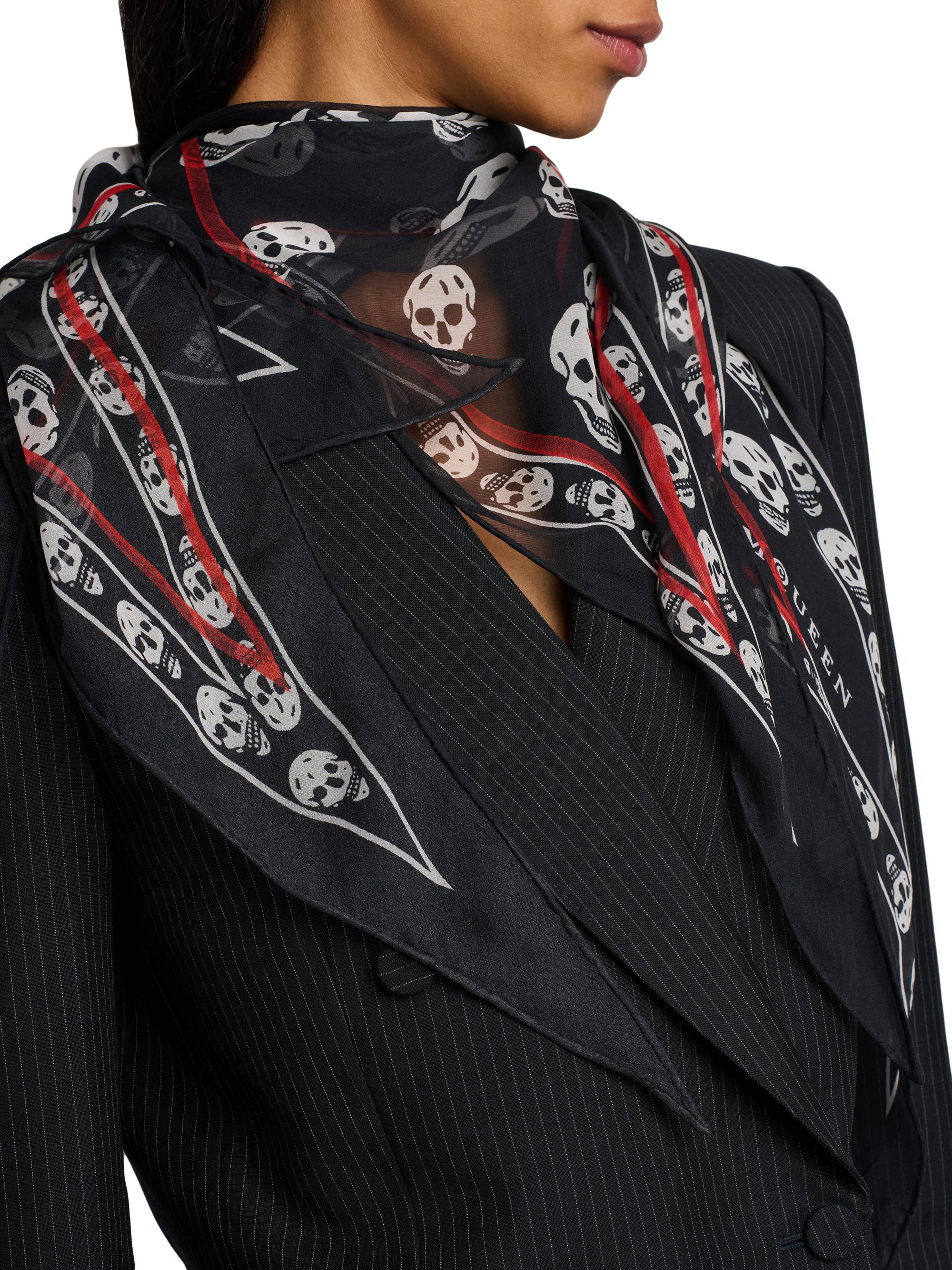 McQueen Skull Star Silk Scarf | Saks Fifth Avenue