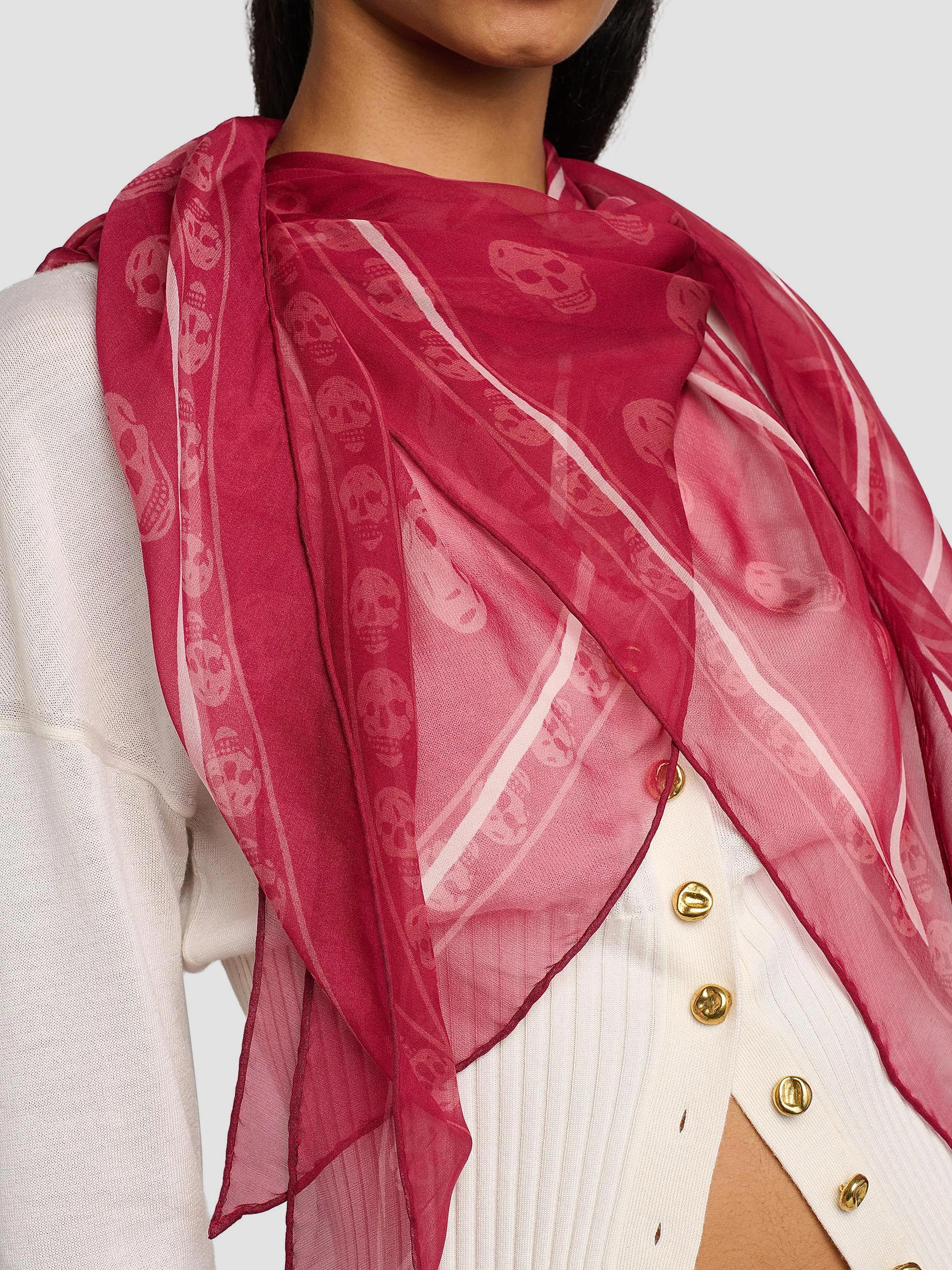 McQueen Skull Star Silk Scarf | Saks Fifth Avenue