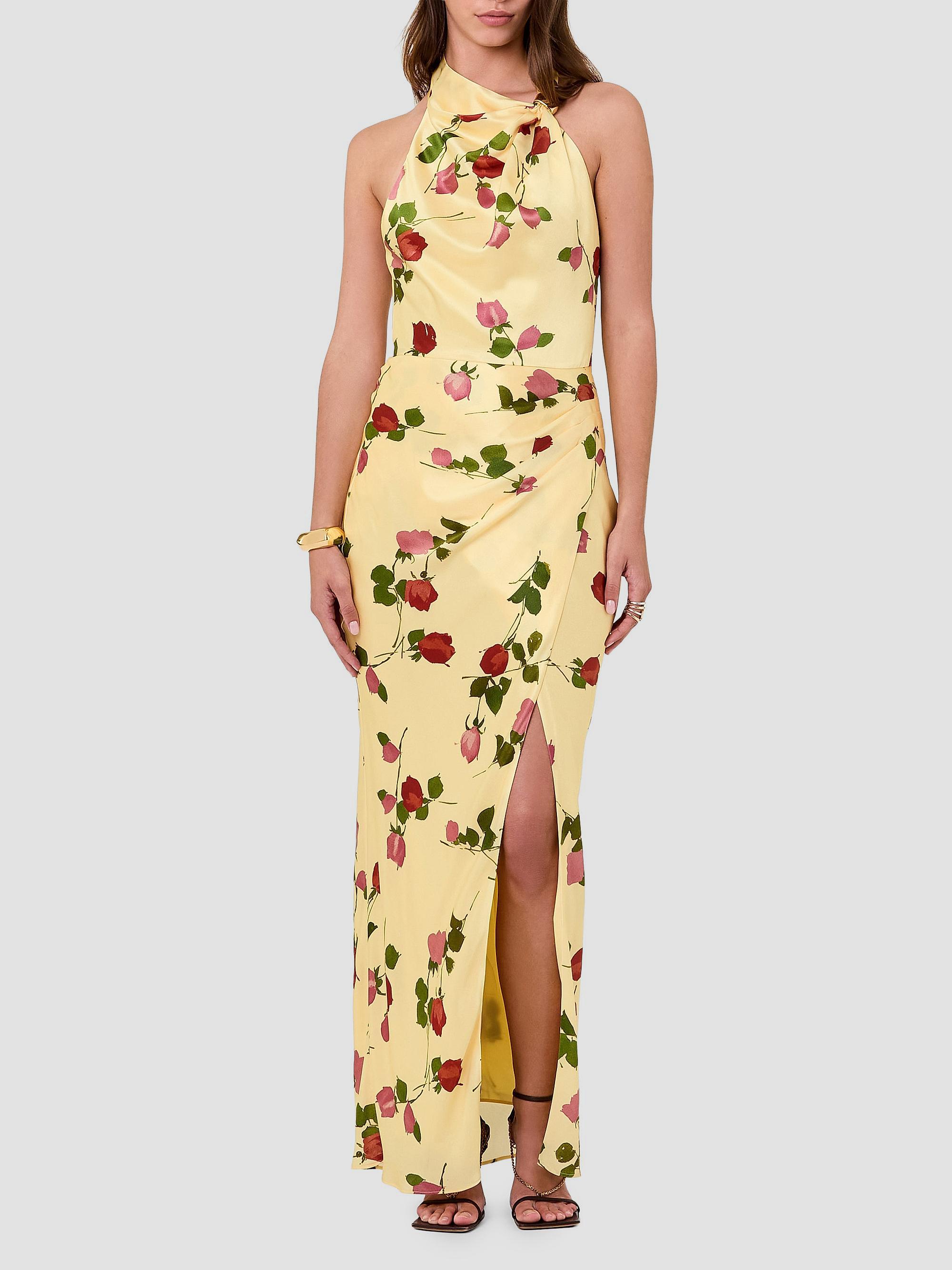 Nicholas the Label Women's Galilea Halterneck Floral A-Line Gown - Fallen Roses | Thumbnail 2