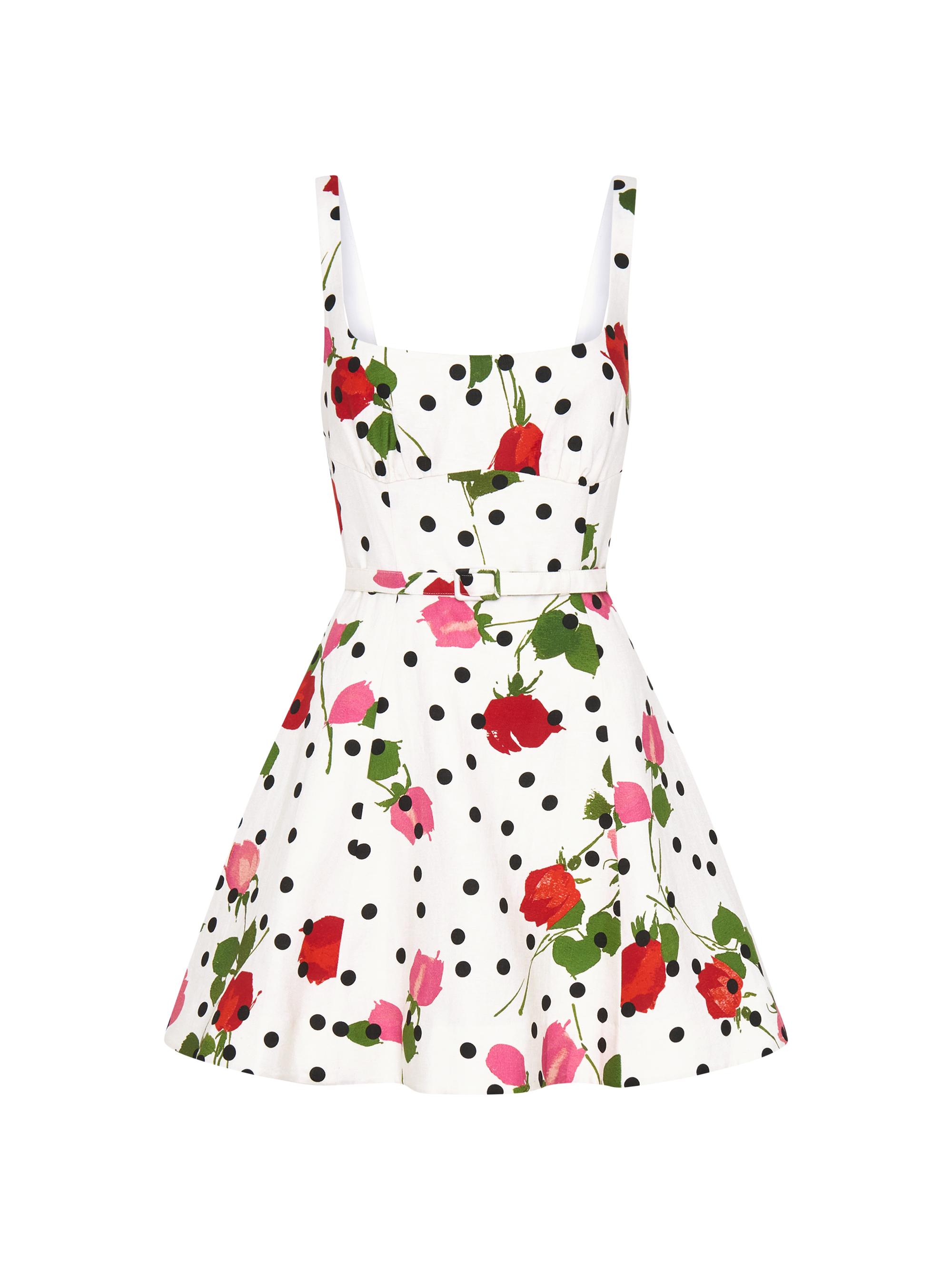 Nicholas the Label Women's Eleni Sleeveless Panelled Minidress - Polka Dot Rose