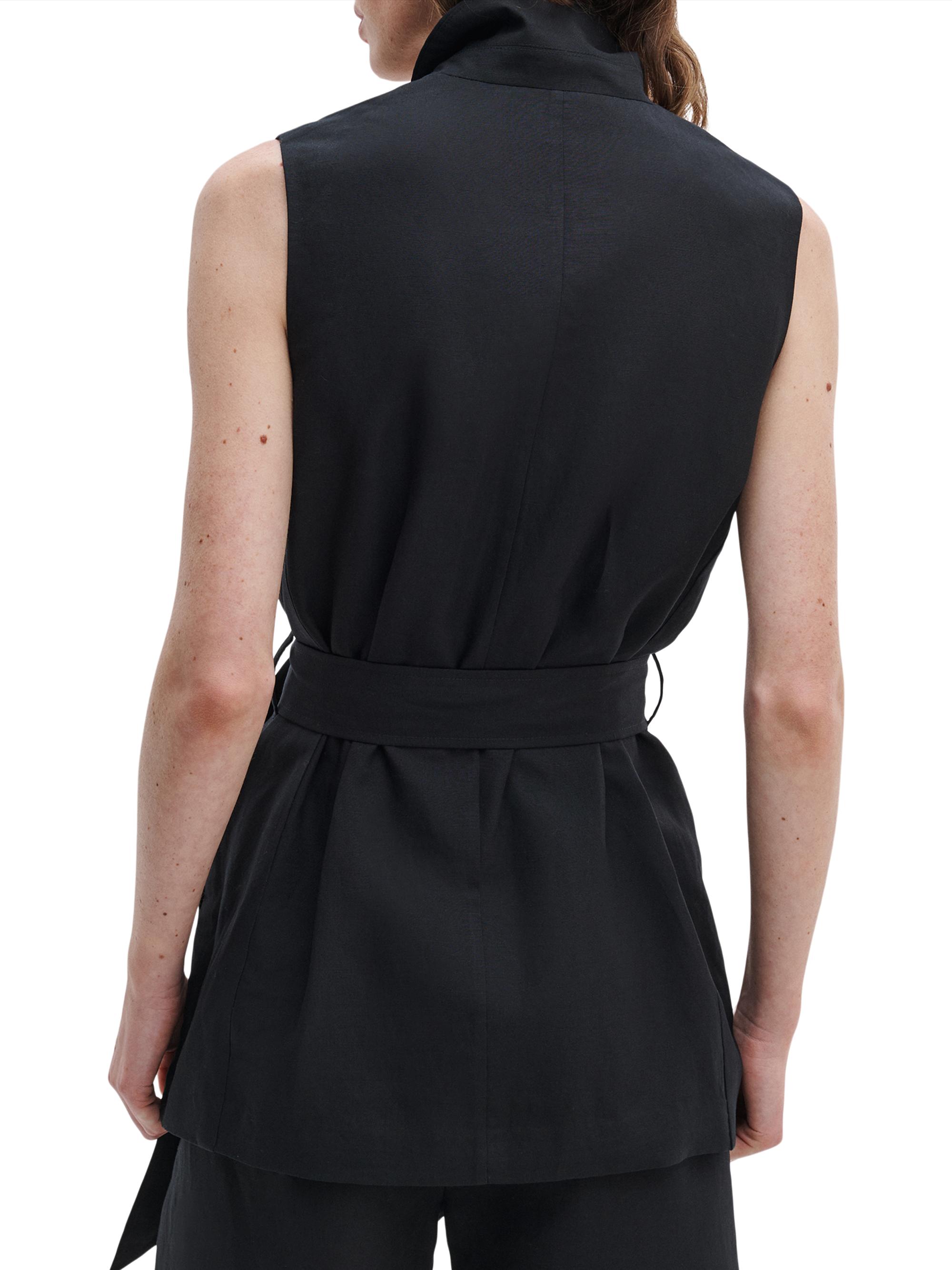 rag & bone Women's Mandi Belted Tailored Vest - Black | Thumbnail 5