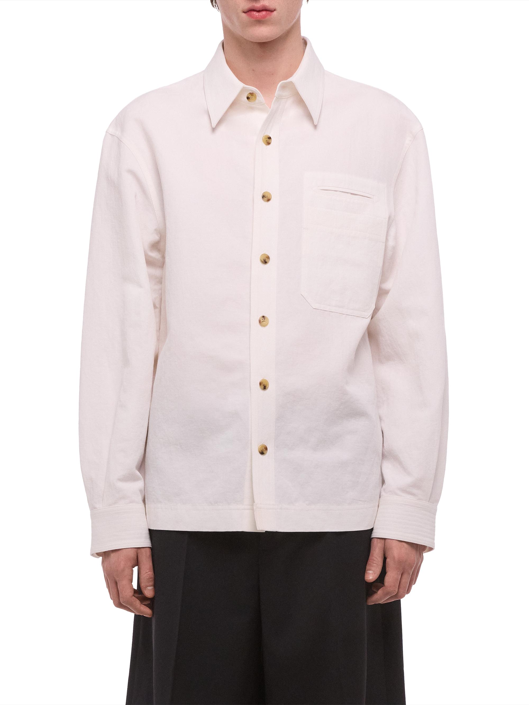 Helmut Lang Men's Sailor Cotton Overshirt - White